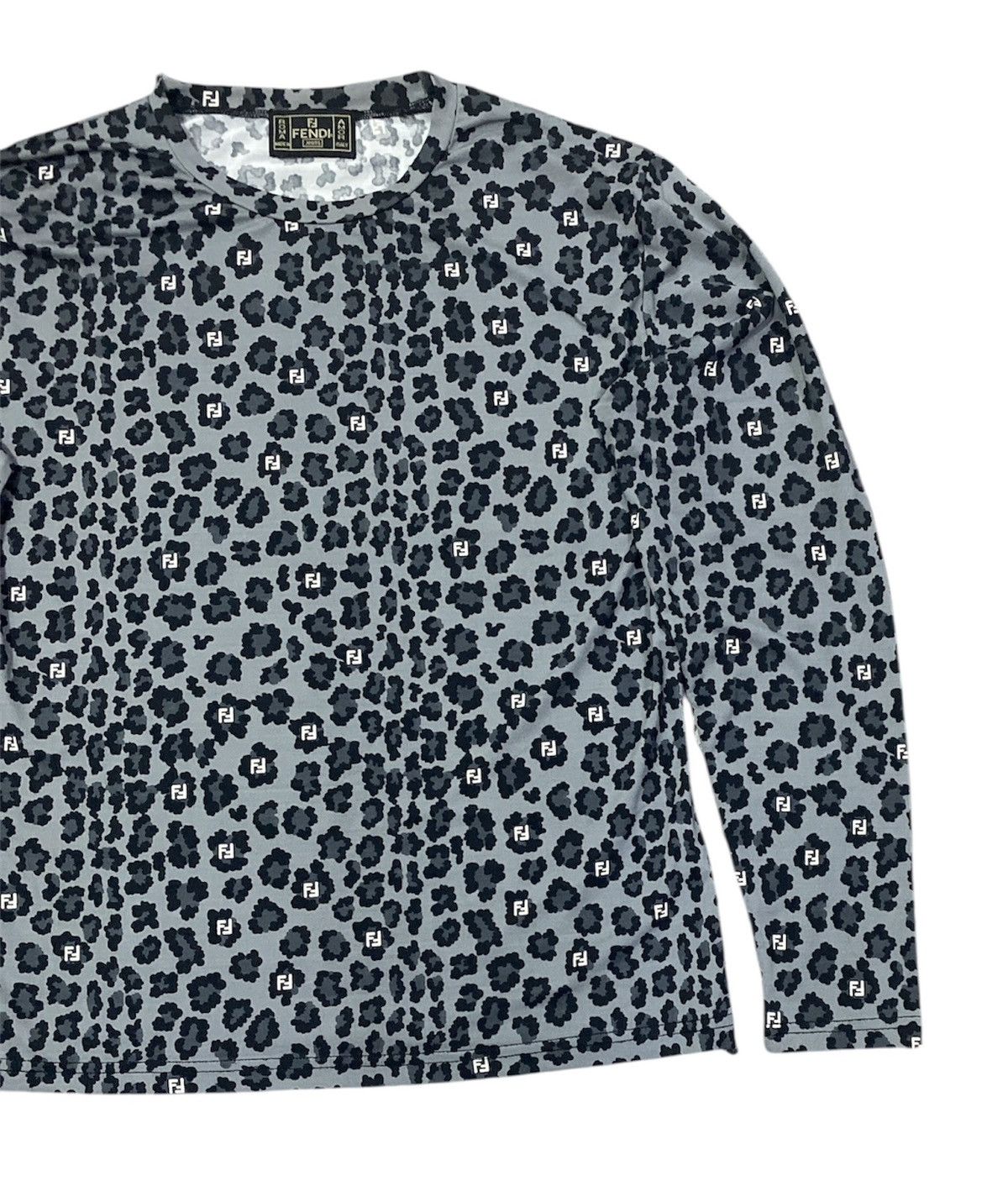 Fendi Vintage Fendi monogram leopard design long sleeves Size M / US 6-8 / IT 42-44 - 3 Thumbnail