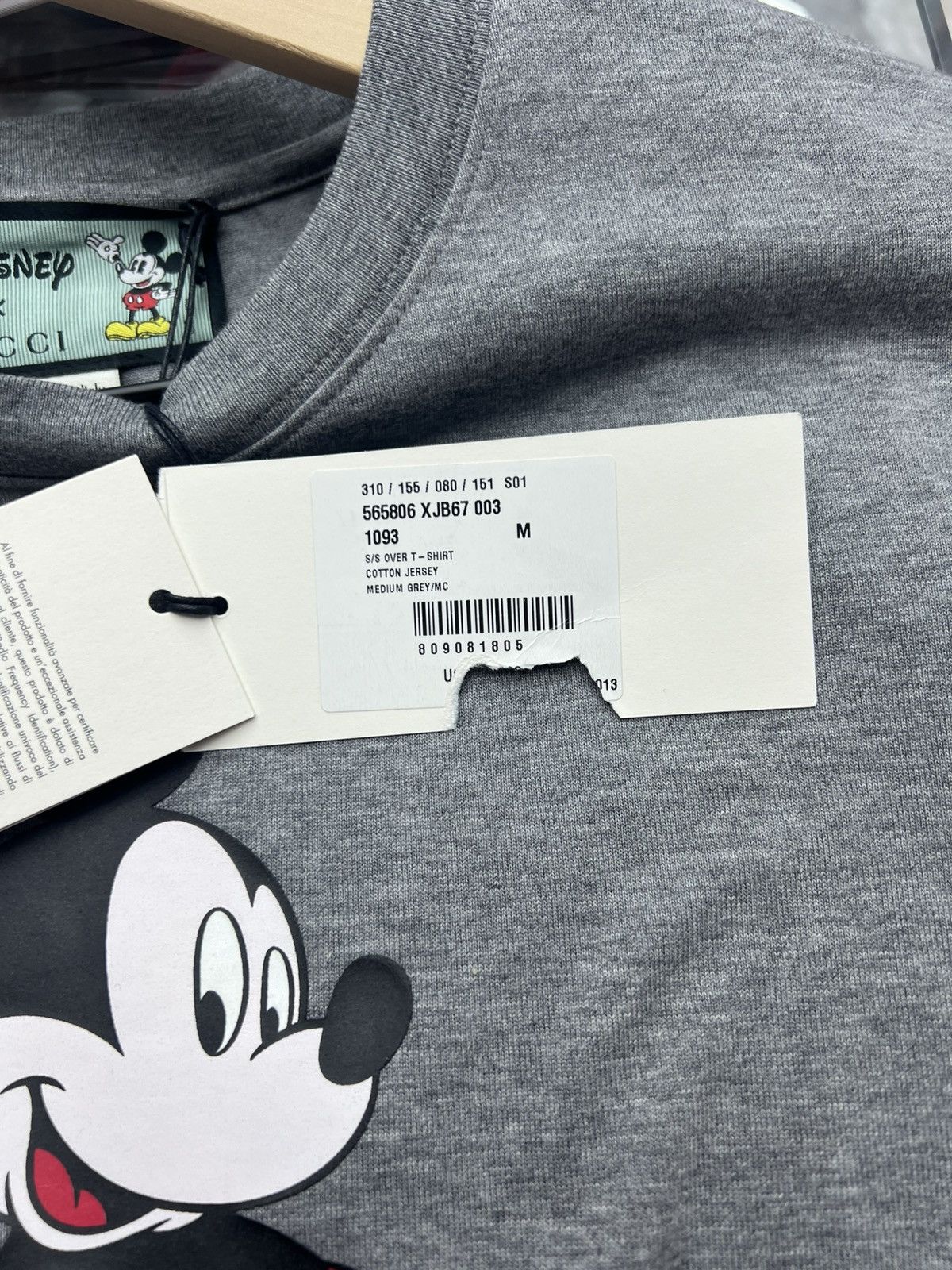 Gucci Gucci x Disney Mickey Mouse Gray Tee Size US M / EU 48-50 / 2 - 8 Thumbnail