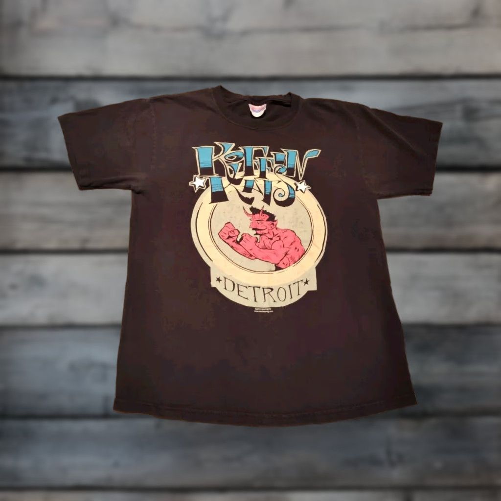 Gildan VINTAGE Koffin Kats Band T-Shirt Punk Rock Psychobilly Detroit Sz M Black Graphic Print Men Size US M / EU 48-50 / 2 - 1 Thumbnail