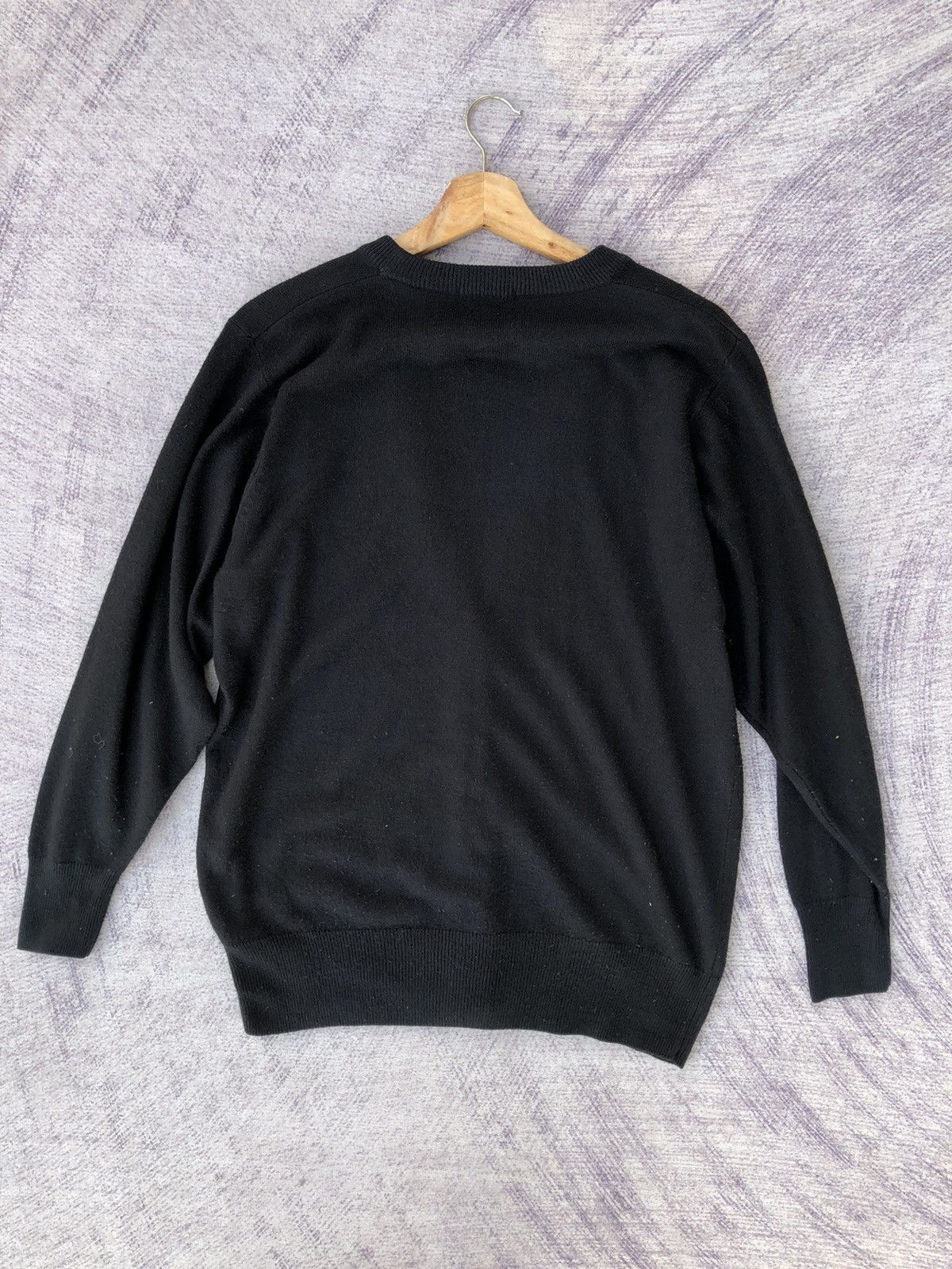 Other Black Cardigan V Neck Sweater Long Sleeve Pullover Size US L / EU 52-54 / 3 - 9 Thumbnail