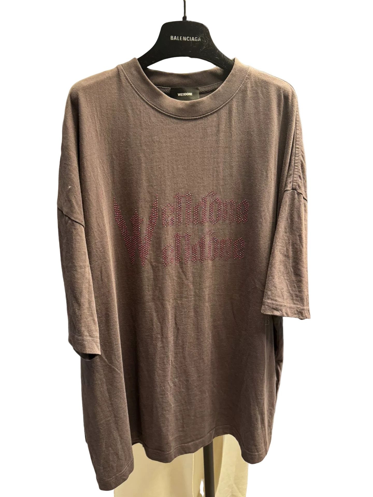 WE11DONE WE11DONE Rhinestone Logo T-Shirt Size L Size US L / EU 52-54 / 3 - 1 Thumbnail