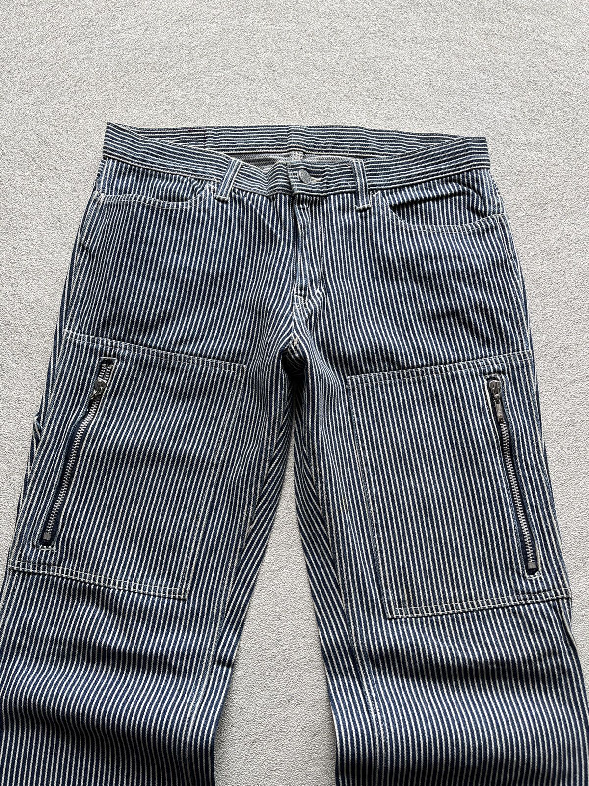 Hysteric Glamour 2000s HYSTERIC GLAMOUR Kinky Carpenter Stripe Hickory pants Size US 32 / EU 48 - 6 Thumbnail