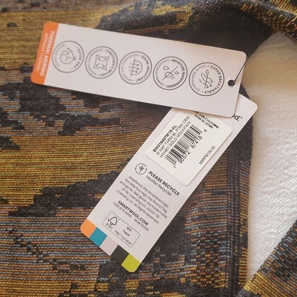 Vintage Smartwool Intraknit Thermal CRW Honey Gold Mountain Long Slv Size US XL / EU 56 / 4 - 8 Thumbnail