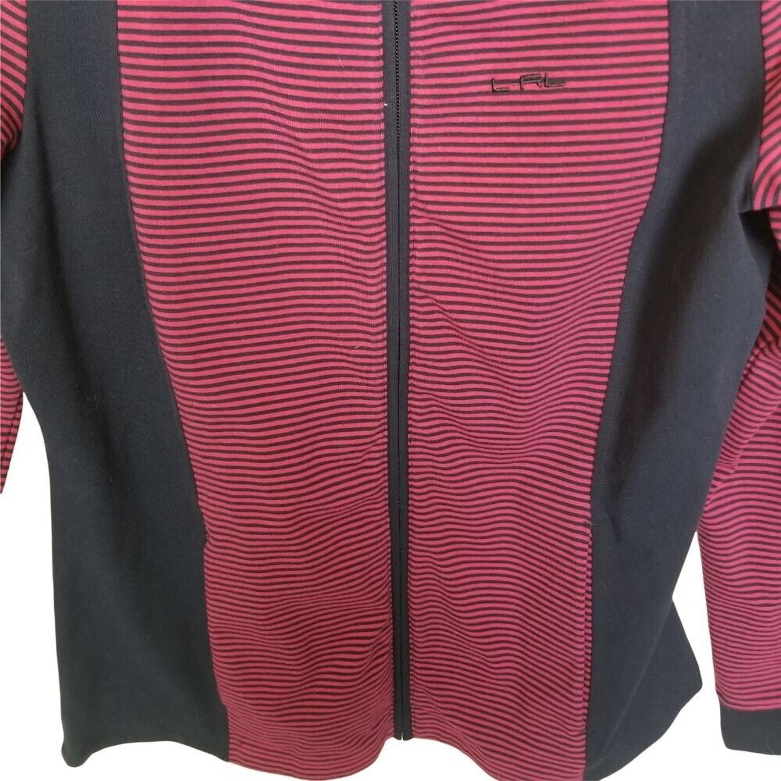 Lauren Ralph Lauren Ralph Lauren Active Womens Striped Full Zip Jacket M Stretch Size M / US 6-8 / IT 42-44 - 3 Thumbnail