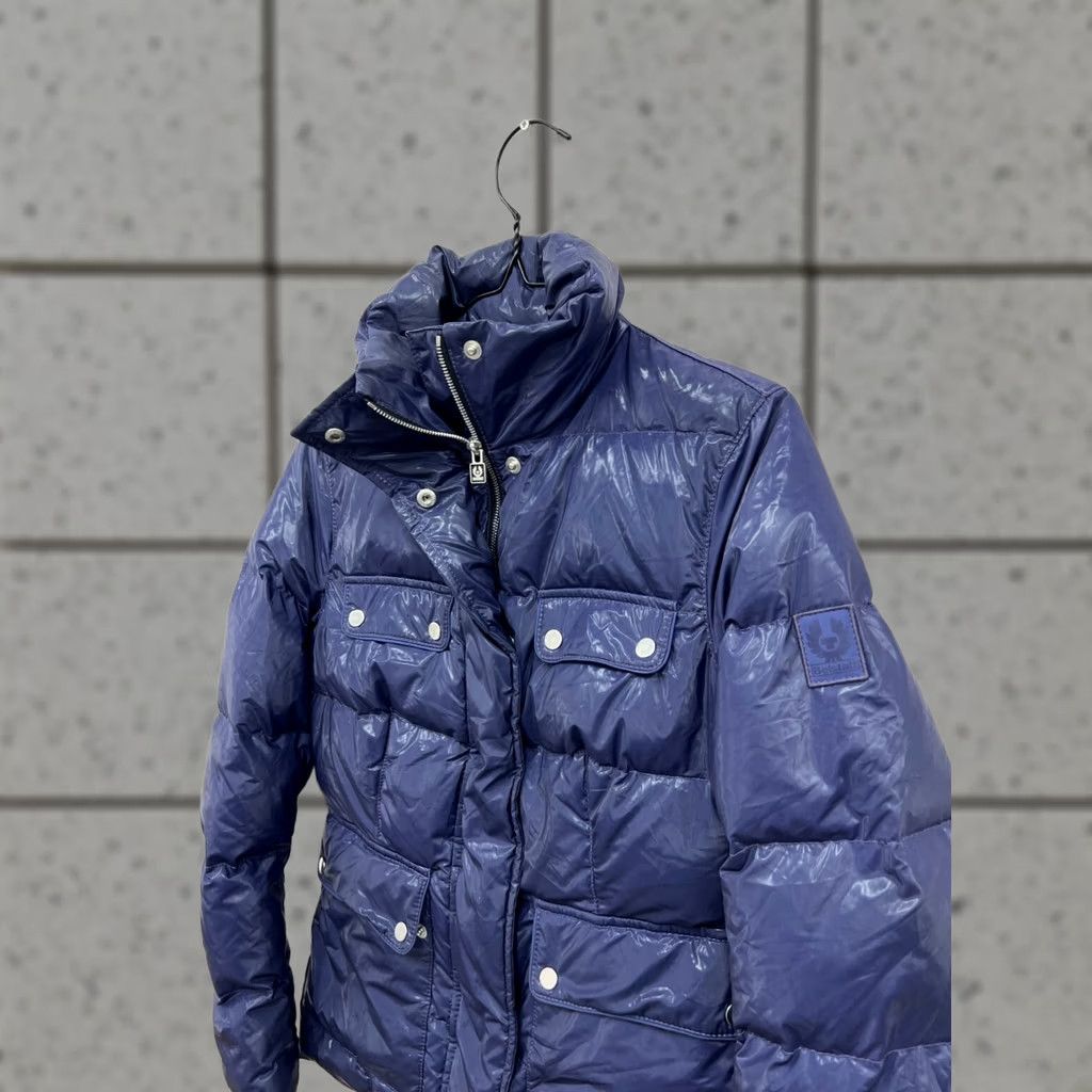 Belstaff Belstaff Jacket Puffer Jacket Ladies Size S Purple Logo Nylon Down 80% Down 20% Feather Wool lining Casual Womens Size S / US 4 / IT 40 - 1 Thumbnail