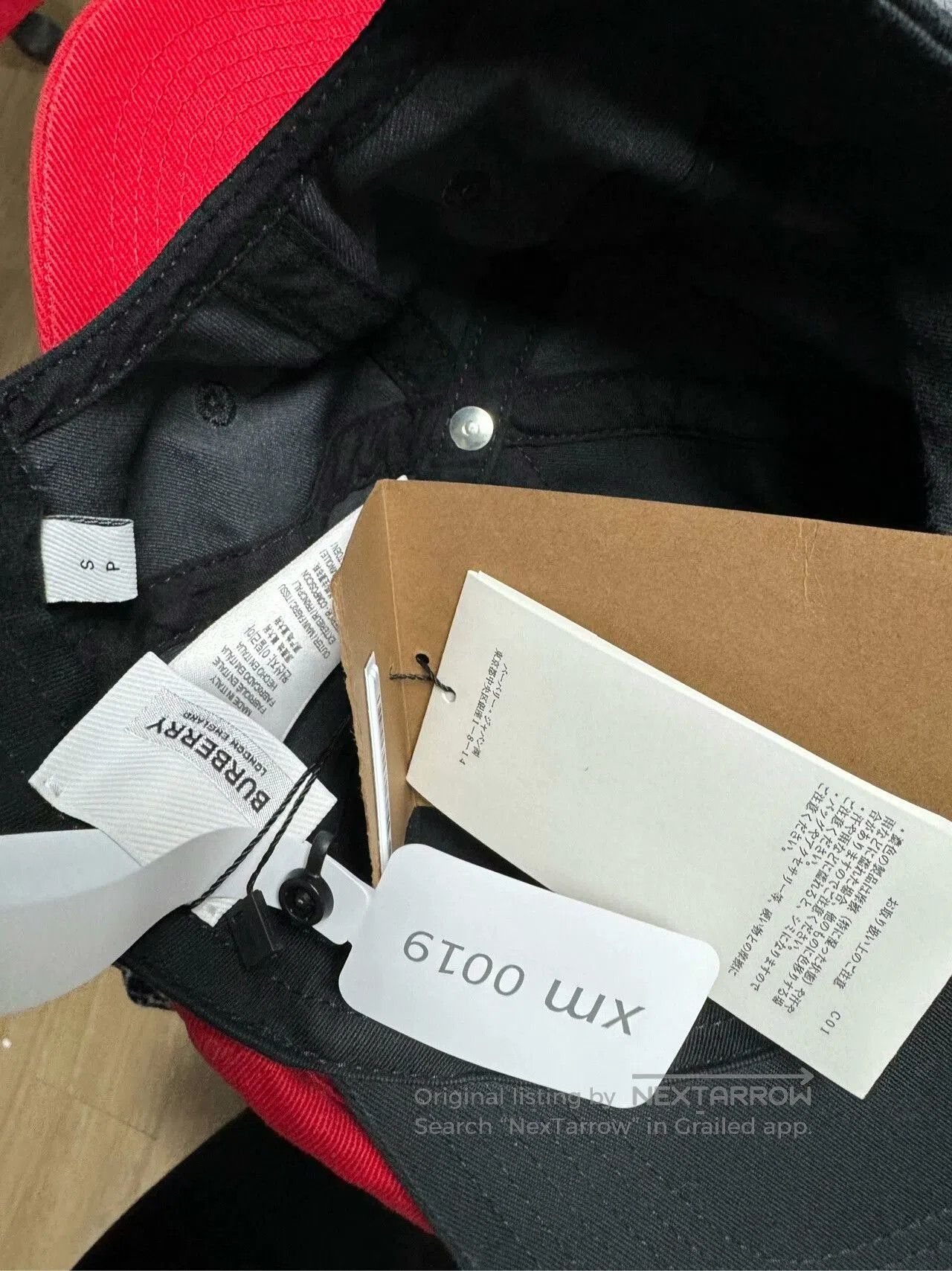 Burberry Burberry Baseball Cap Red and Black. Size ONE SIZE - 2 Thumbnail