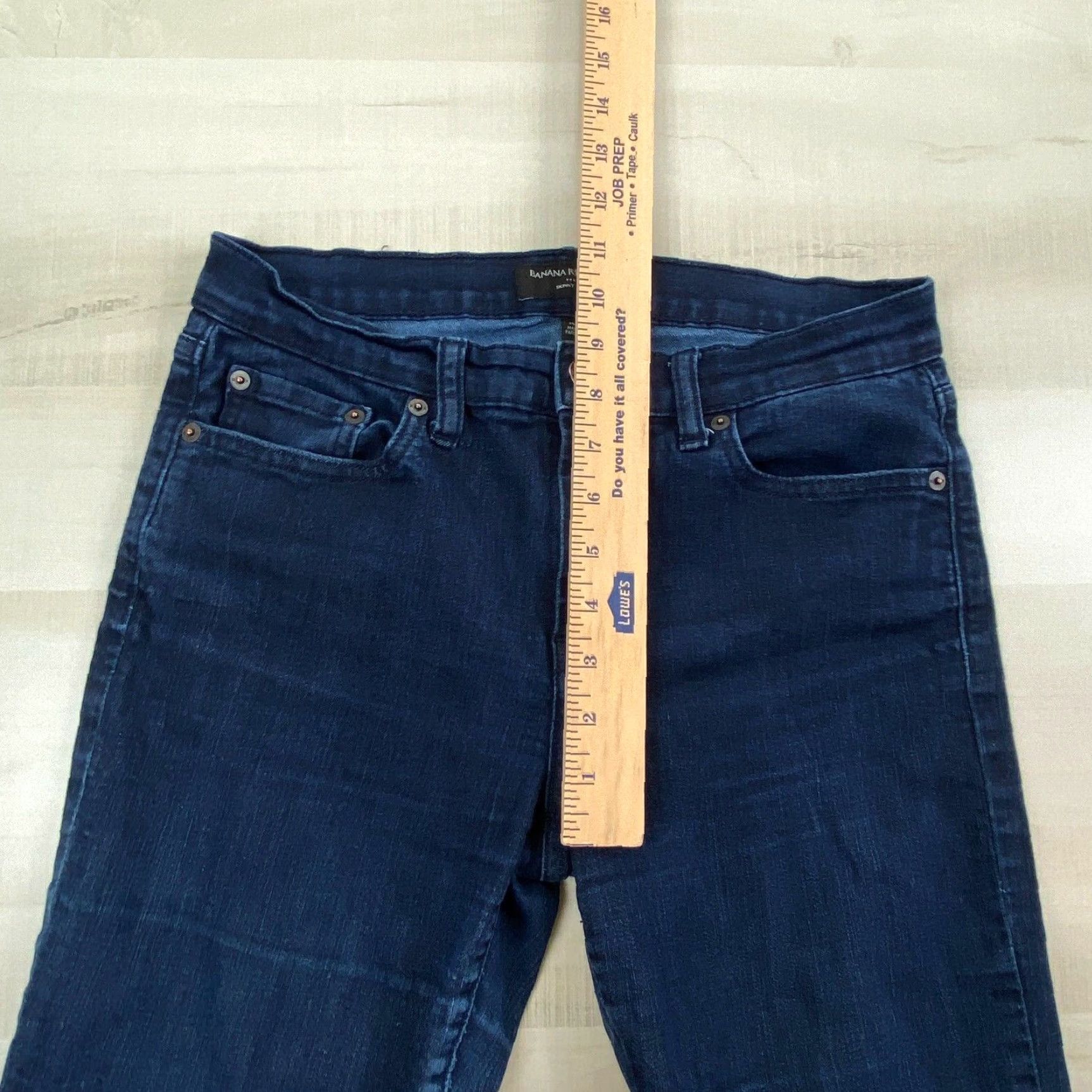 Banana Republic Banana Republic Womens Skinny Fit Jeans 6 Dark Blue Mid Rise Stretch Cotton Blend Size 28" / US 6 / IT 42 - 6 Thumbnail