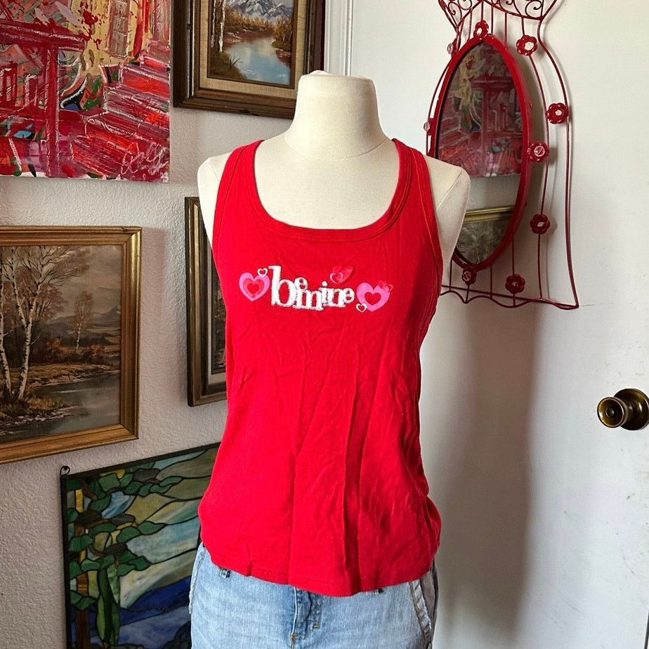 Other love is be mine graphic red tank top Size L / US 10 / IT 46 - 1 Thumbnail