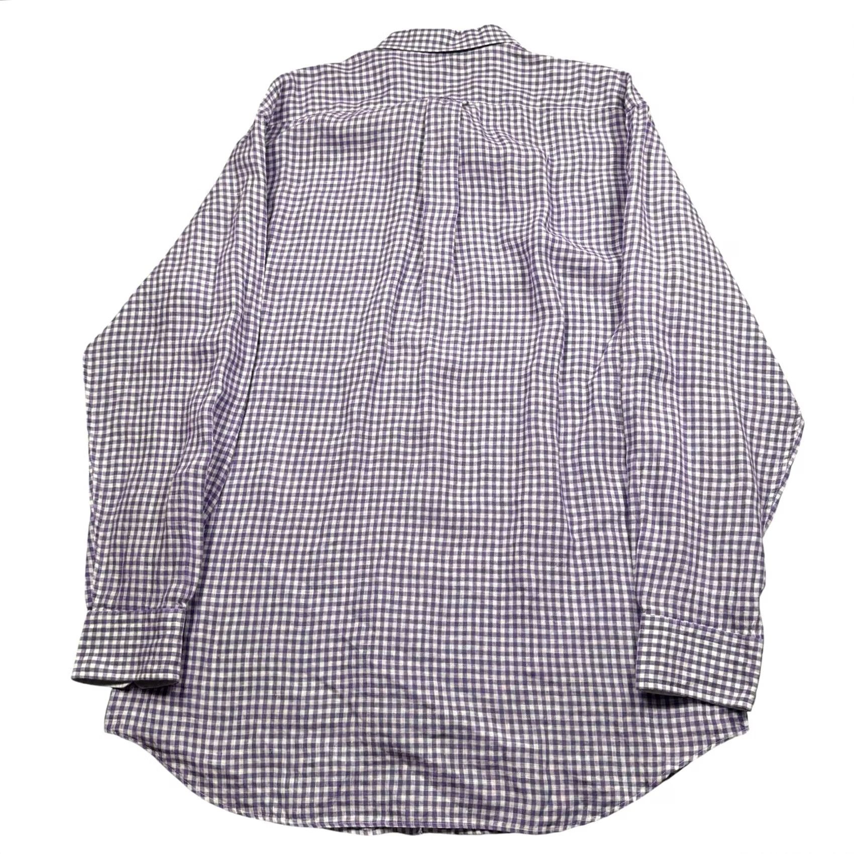 Aldo VINTAGE LuigI Baldo Linen Shirt Platinum Long Sleeve Plaid Purple XL Men XLT Size US XL / EU 56 / 4 - 7 Thumbnail