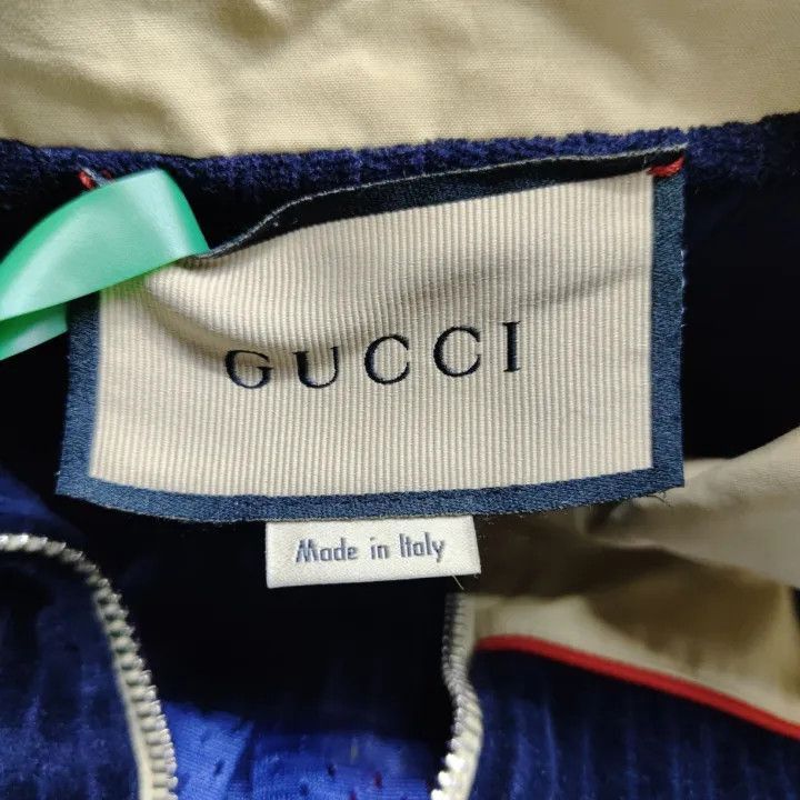 Gucci Gucci Gucci Striped Cotton Velvet Zip Jacket for Men -2506 Size US S / EU 44-46 / 1 - 2 Thumbnail