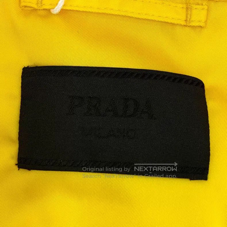 Prada Prada Yellow logo diamond hooded down vest Size US M / EU 48-50 / 2 - 6 Thumbnail