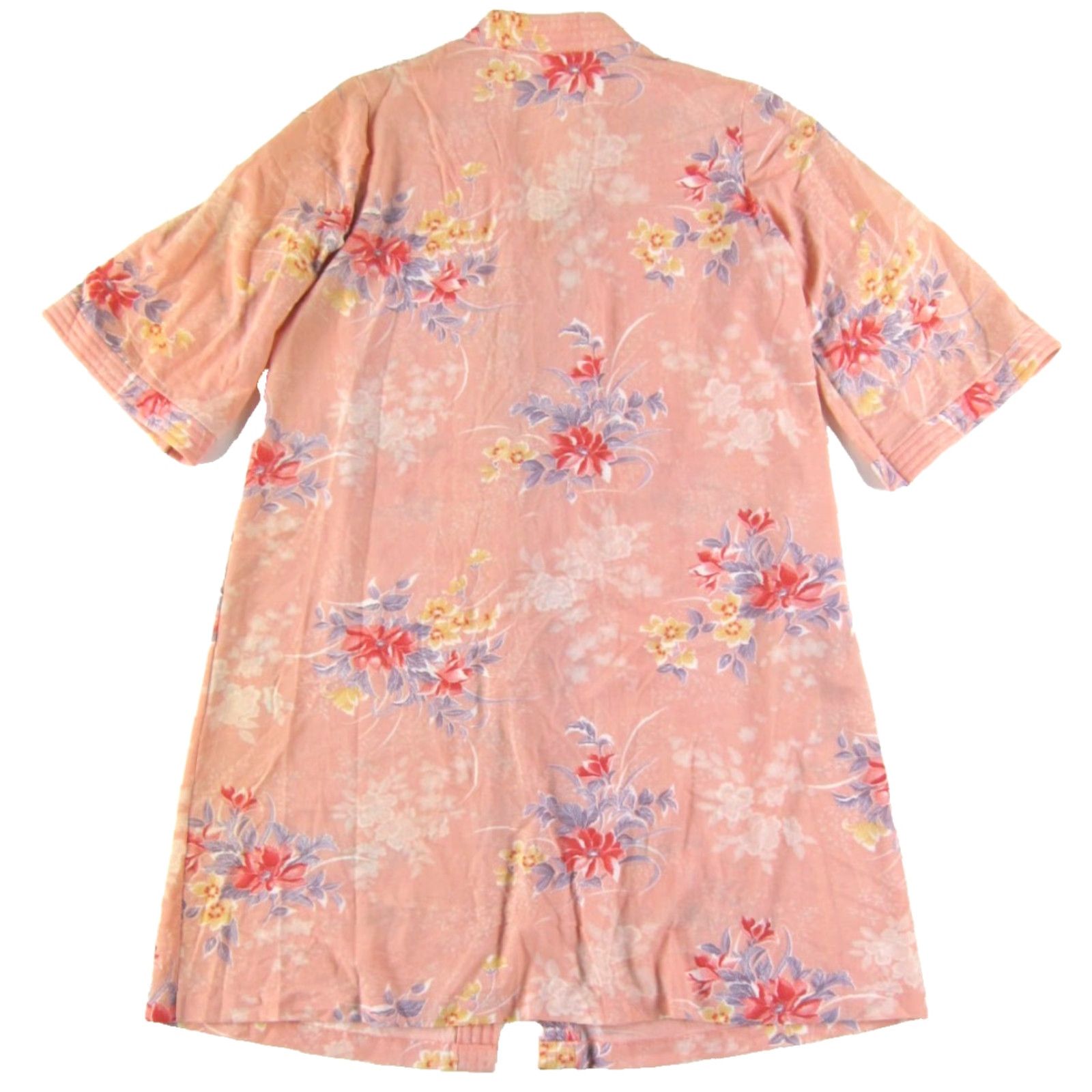 Sears VINTAGE Sears Take-Along Pink Orange Yellow Floral Full Zip Midi House Dress M Size M / US 6-8 / IT 42-44 - 2 Thumbnail