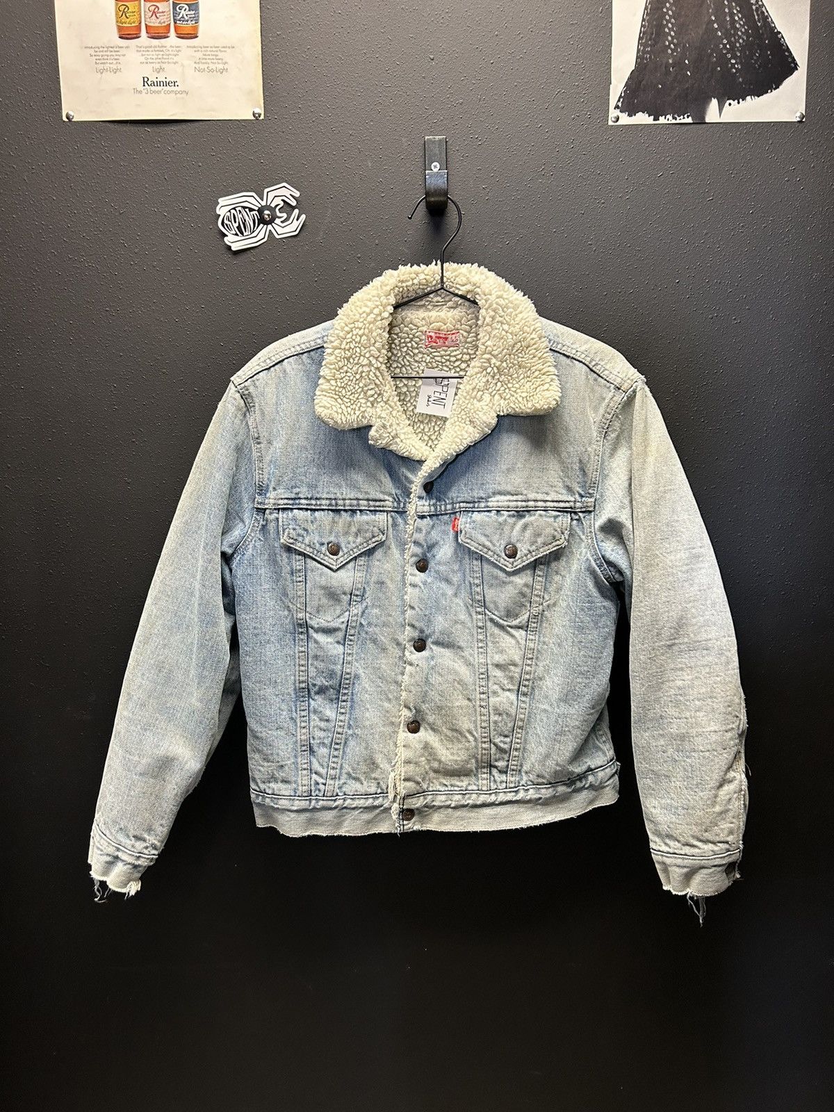image of Levis x Made In USA Vintage Levi’S Sherpa Jean Jacket in Blue, Men's (Size Small)
