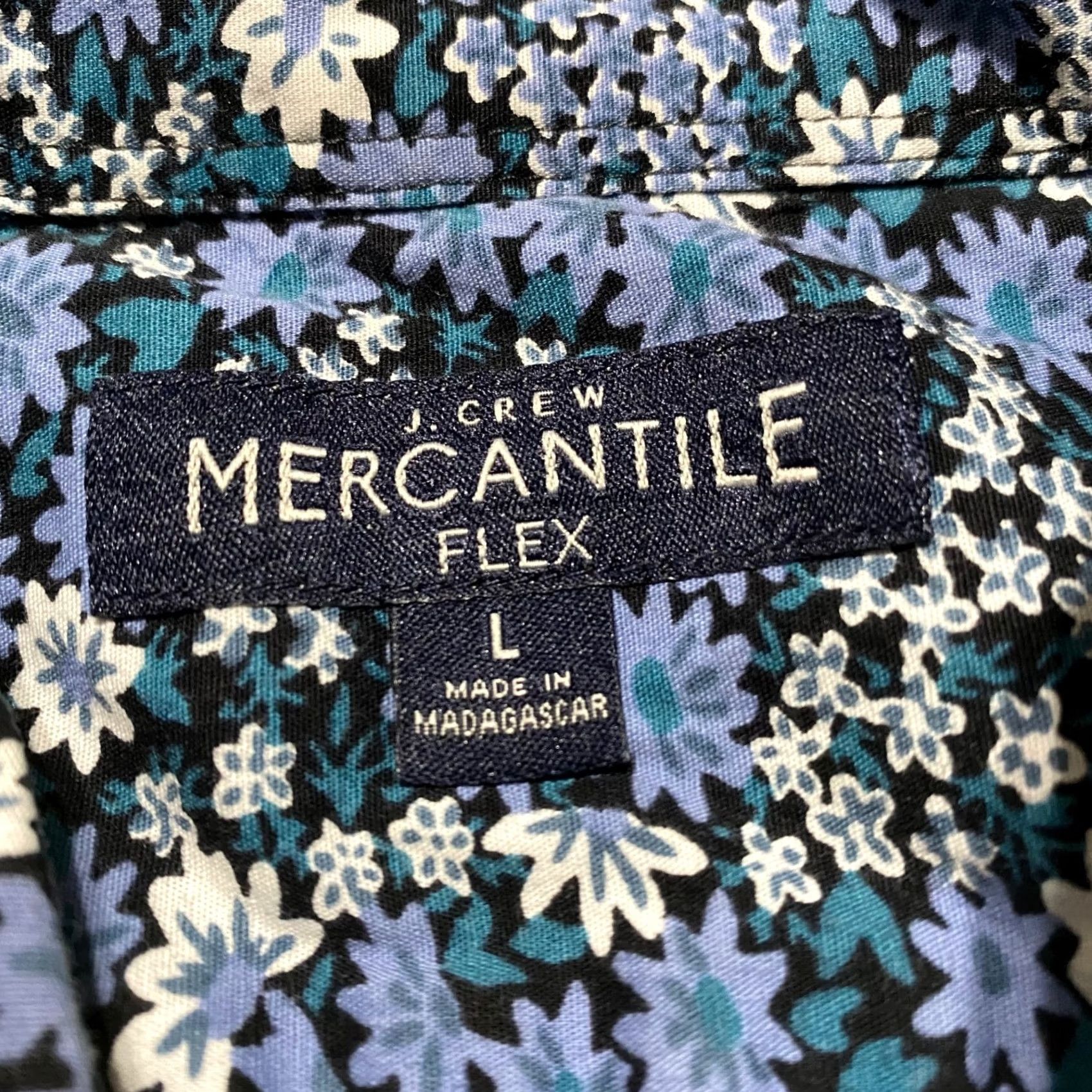 J.Crew J. Crew Mens Large Blue Floral Long Sleeve Button Down Shirt Cotton Stretch Size US L / EU 52-54 / 3 - 3 Thumbnail