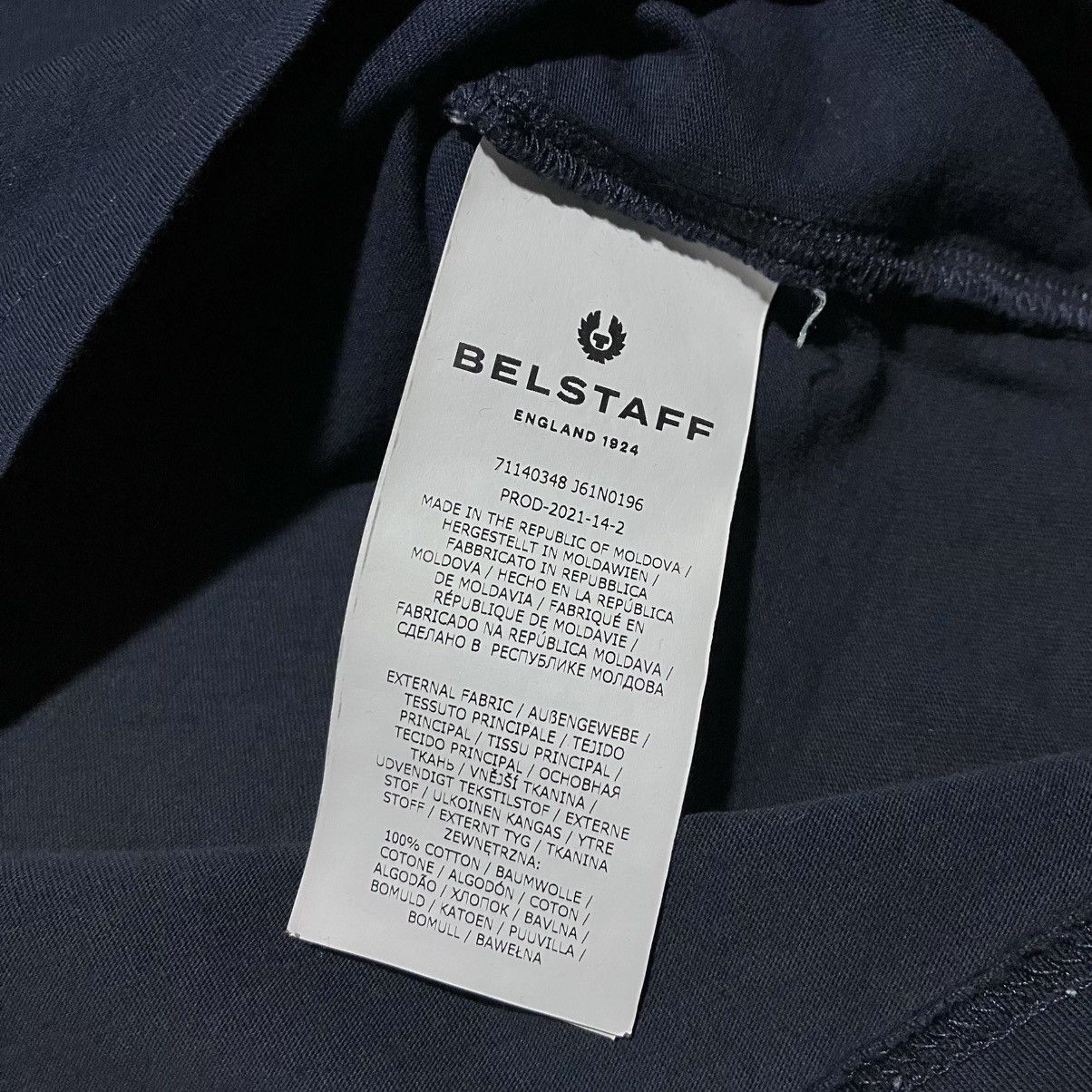 Belstaff BELSTAFF 1924 Chest Logo Print Navy Cotton Slim Fit T-shirt Size US M / EU 48-50 / 2 - 6 Thumbnail