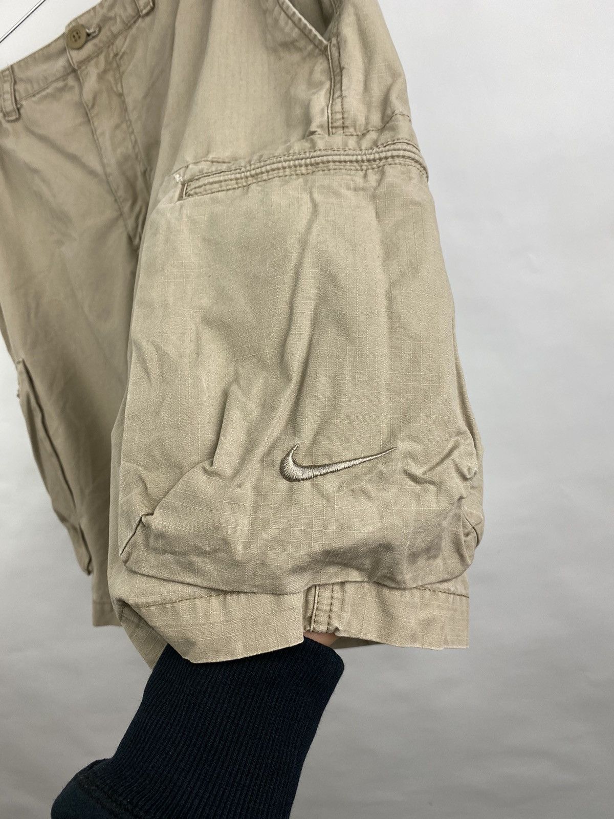 Nike 🇺🇸 Vintage 90s Nike Military Multi Pocket Cargo Shorts Size US 36 / EU 52 - 3 Thumbnail