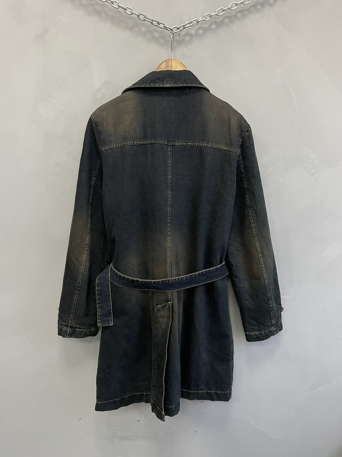 Le Grande Bleu (L.G.B.) Long coat faded blue vintage japan y2k fit if six was nine Size US L / EU 52-54 / 3 - 7 Thumbnail