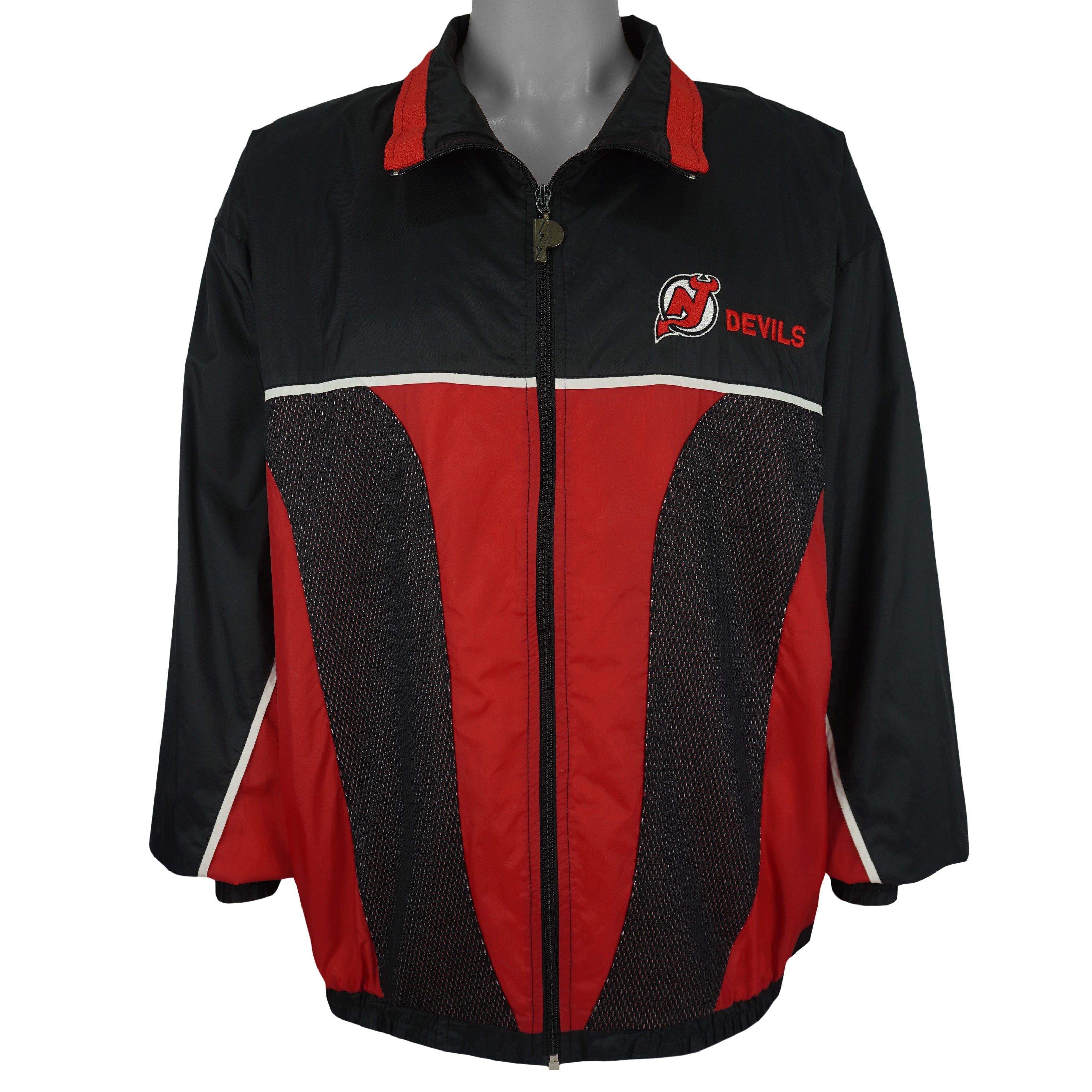 Pro Player NHL - New Jersey Devils Zip-Up Windbreaker 1990s Size US XL / EU 56 / 4 - 1 Thumbnail