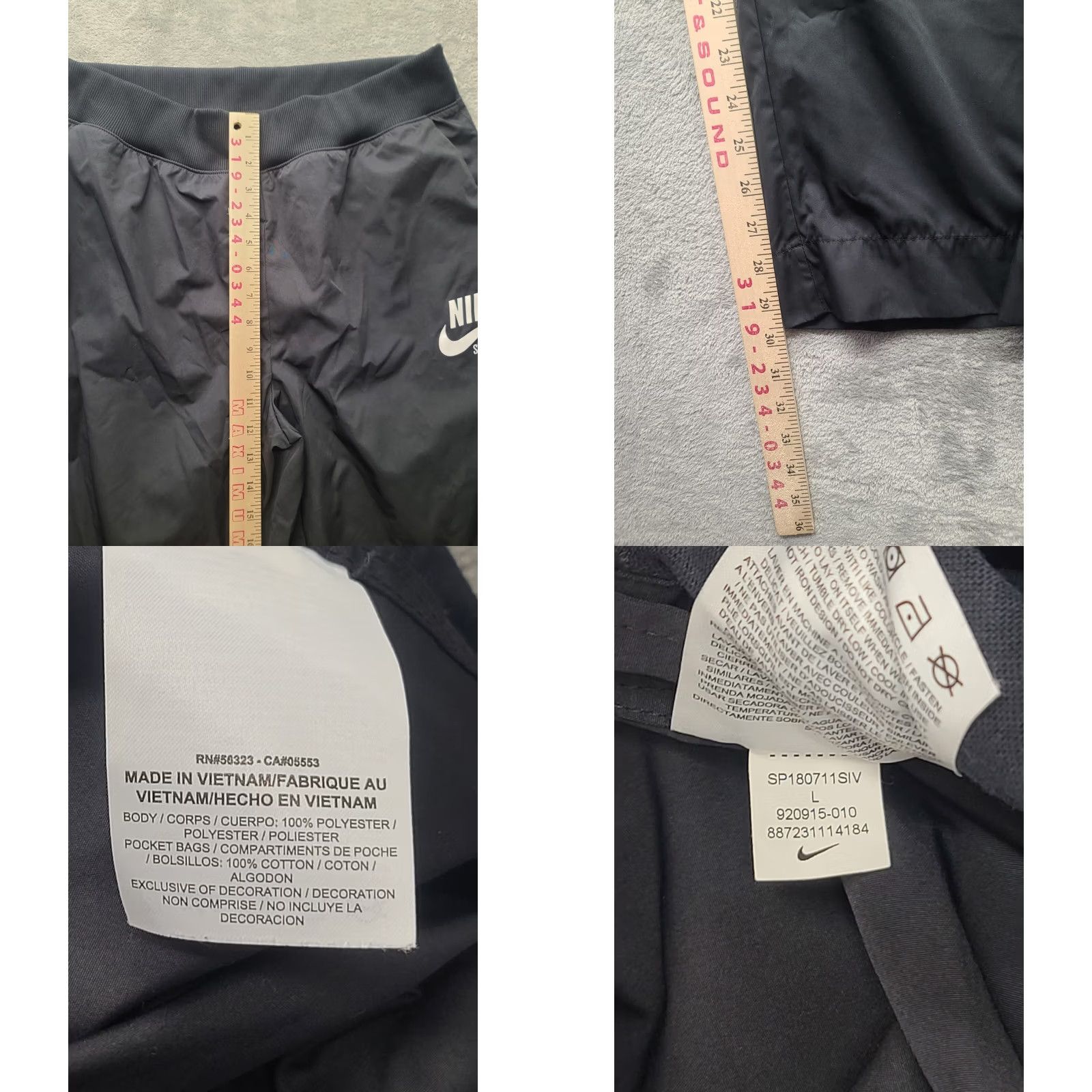 Nike Nike Archive Snap Pants Women’s L Black Tearaway Track Athletic Snap Sides Pants 90s Regular Womens Size 36" / US 14 / IT 50 - 8 Thumbnail