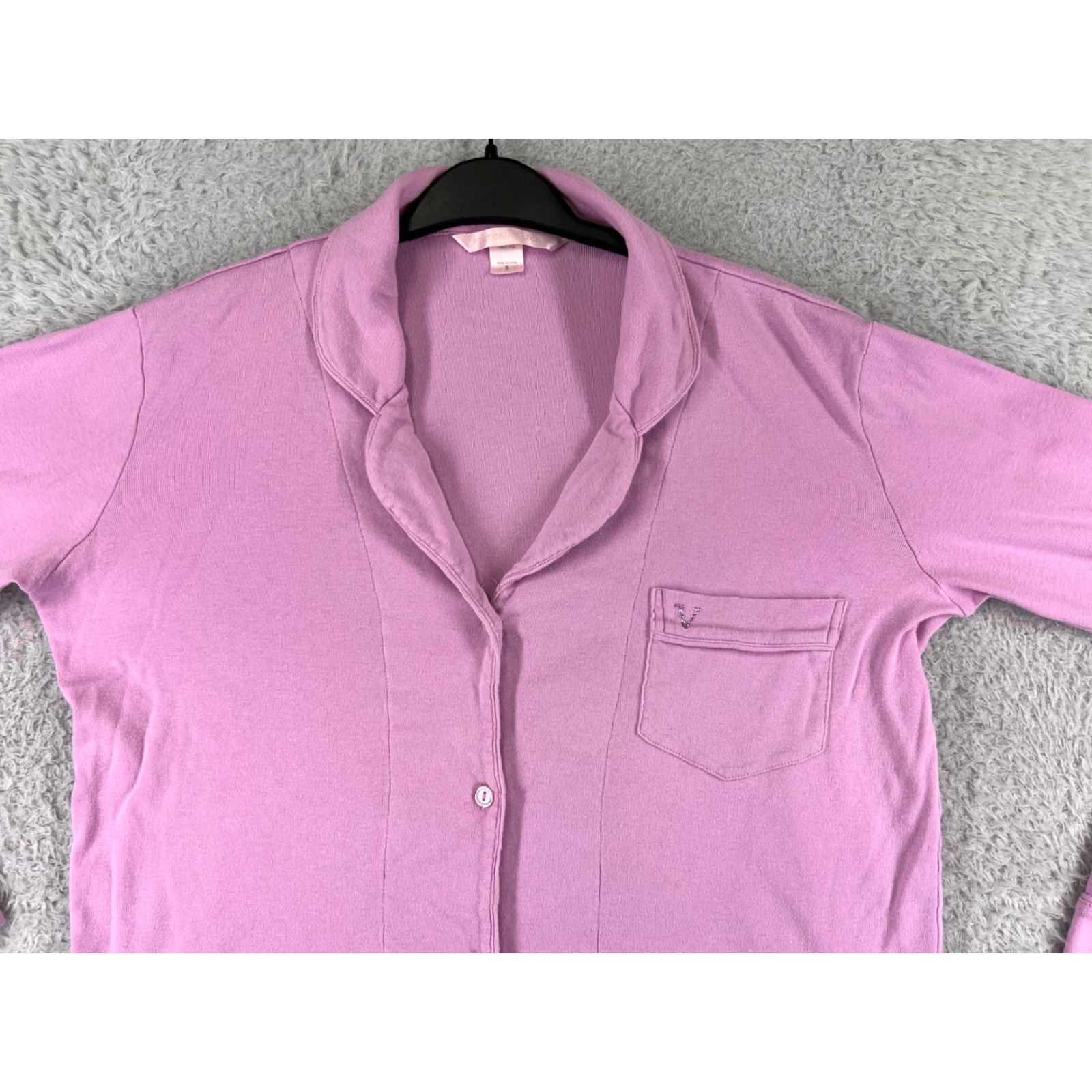 Victoria's Secret Victoria's Secret Pajama Top Women S Pink Button Up Long Sleeve Collar Size S / US 4 / IT 40 - 4 Thumbnail