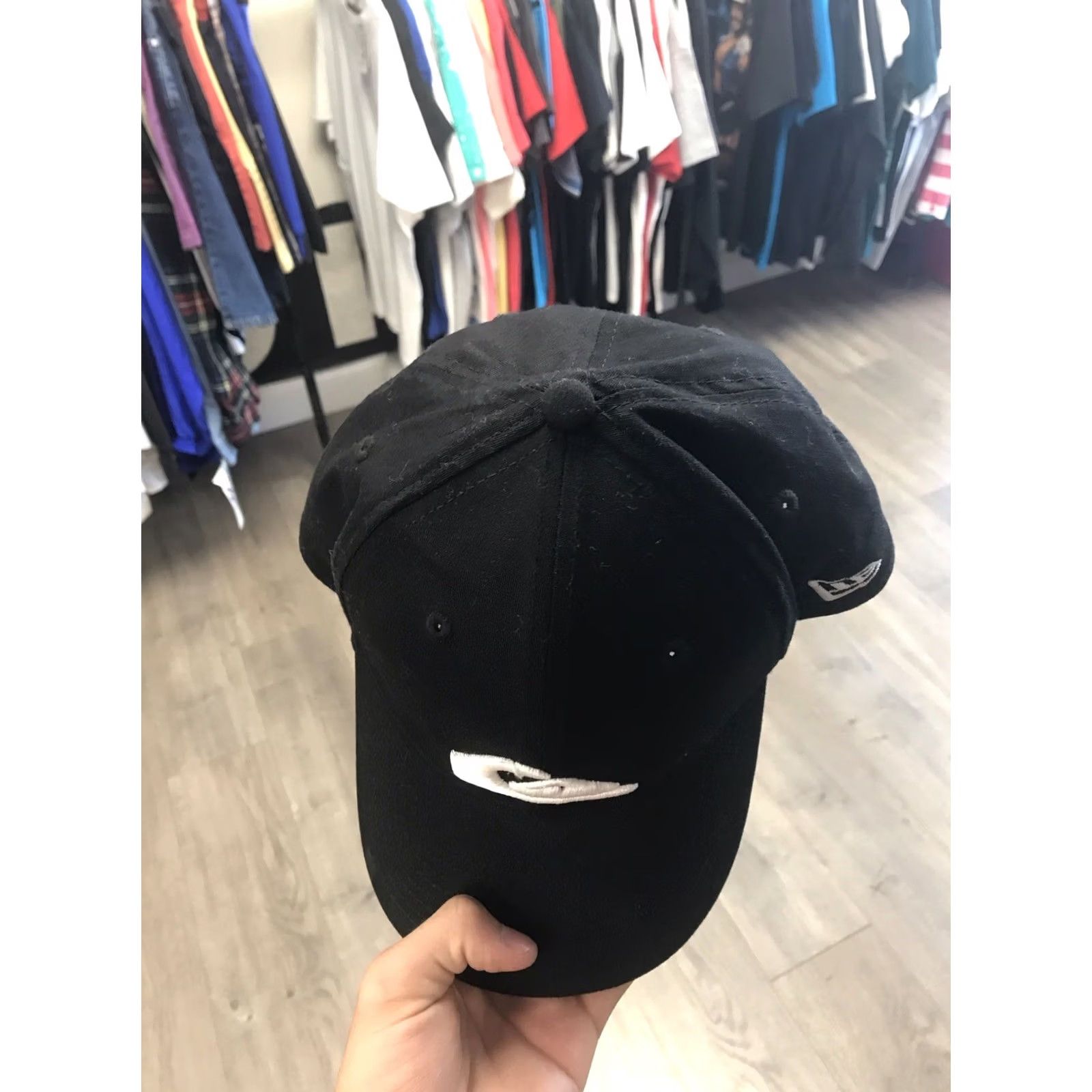 New Era New Era Hat M/L Black Mountain and Wave Logo Embroidery 3930 Mens Size ONE SIZE - 7 Thumbnail