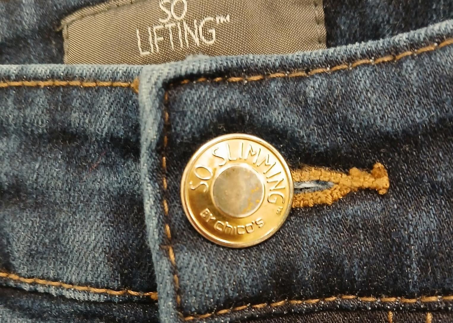 Chicos Chico's So Lifting Dark Blue Slimming Jeans Size 8 Size 30" / US 8 / IT 44 - 2 Thumbnail