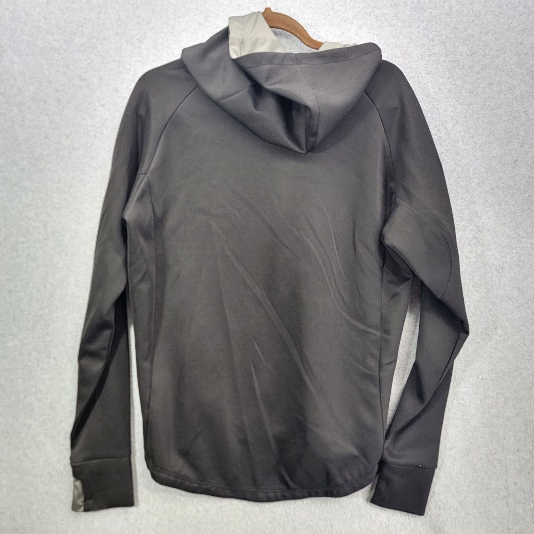 Vintage Tesla Running Track Jacket Women's Size Large - Hooded, Thumbholes, Full Zip, Black, Polyester, Activewear, Regular Fit (Mid Layer) Size L / US 10 / IT 46 - 5 Thumbnail