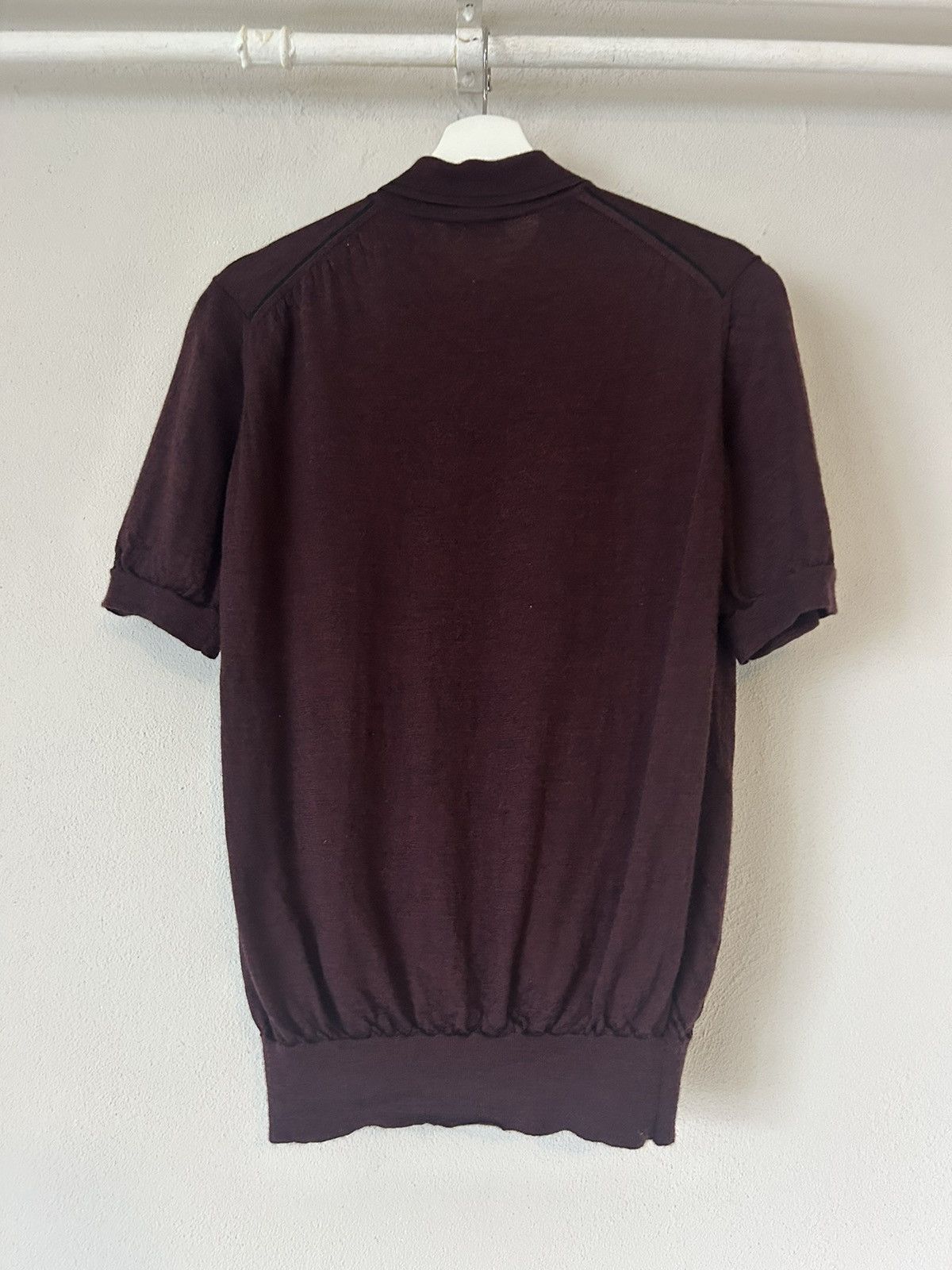 Lanvin Lanvin Burgundy Merino Wool Polo, Size S Size US S / EU 44-46 / 1 - 6 Thumbnail