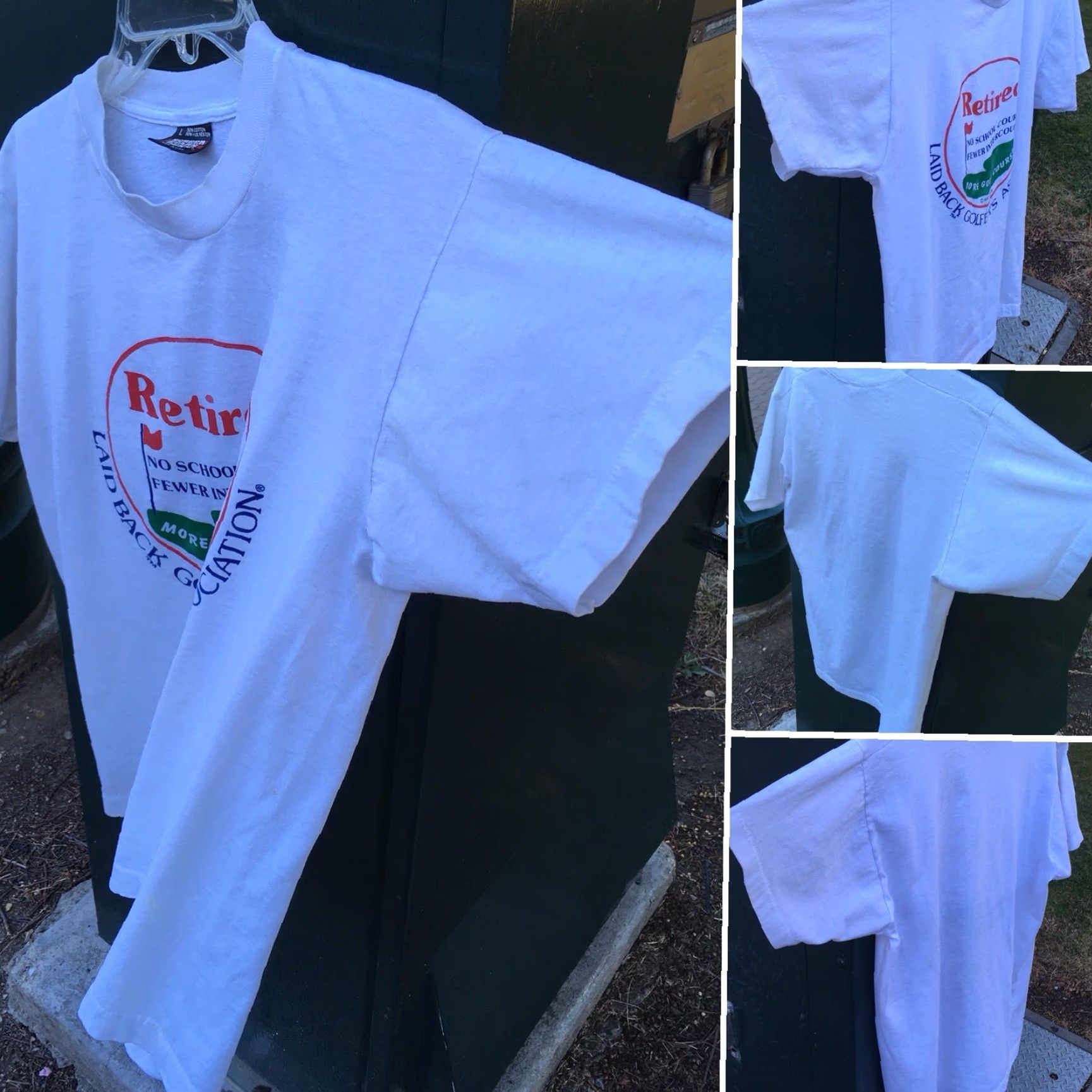 Vintage VINTAGE Laid Back Golfers Association T Shirt LBGA c 1987 White Men L Screen Stars Vintage Golf Shirt Size US L / EU 52-54 / 3 - 7 Thumbnail