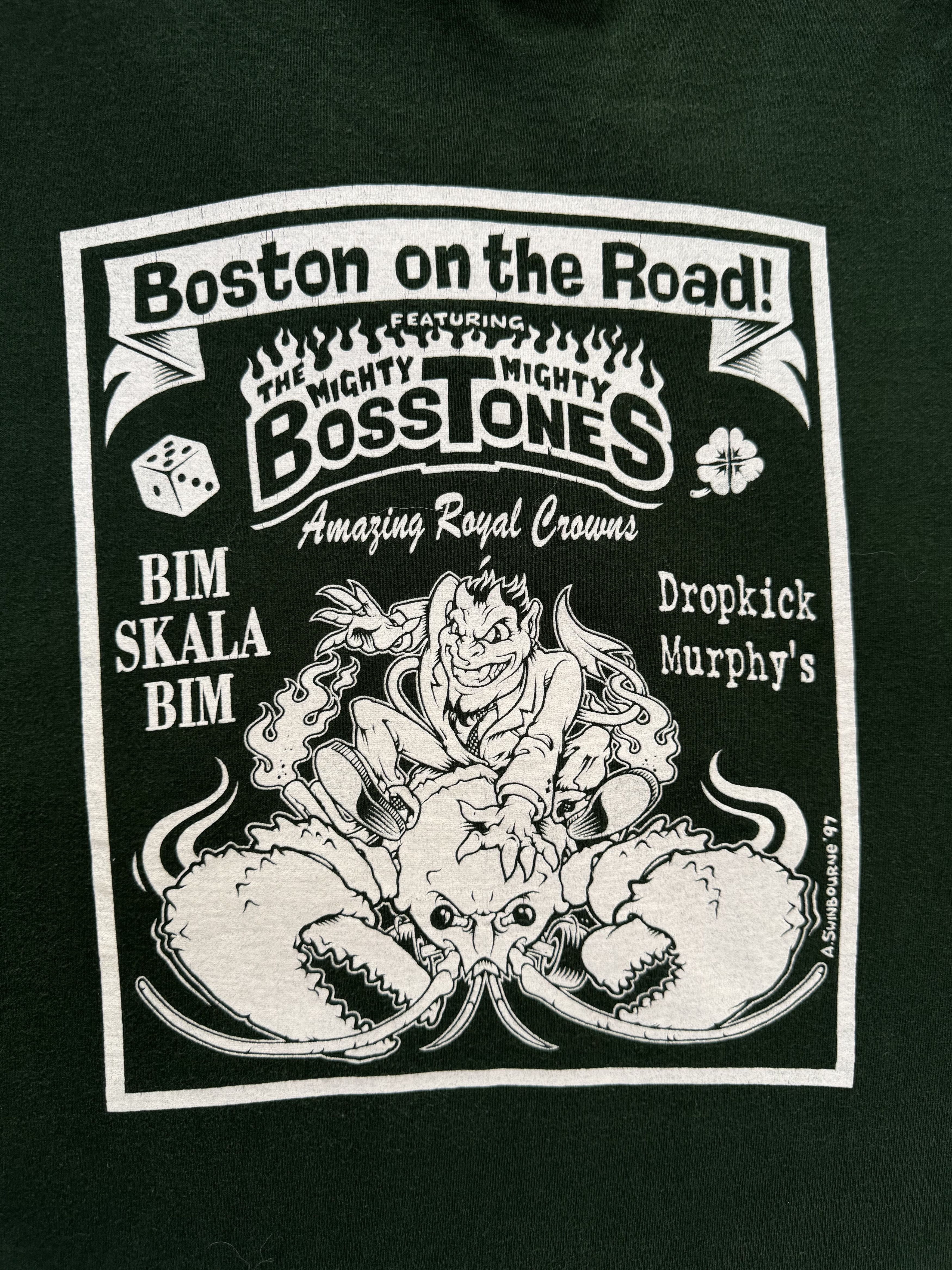 Fruit Of The Loom Vintage 1997 "The BossTones" Bim Skala Bim/Dropkick Murphys Size US XL / EU 56 / 4 - 3 Thumbnail