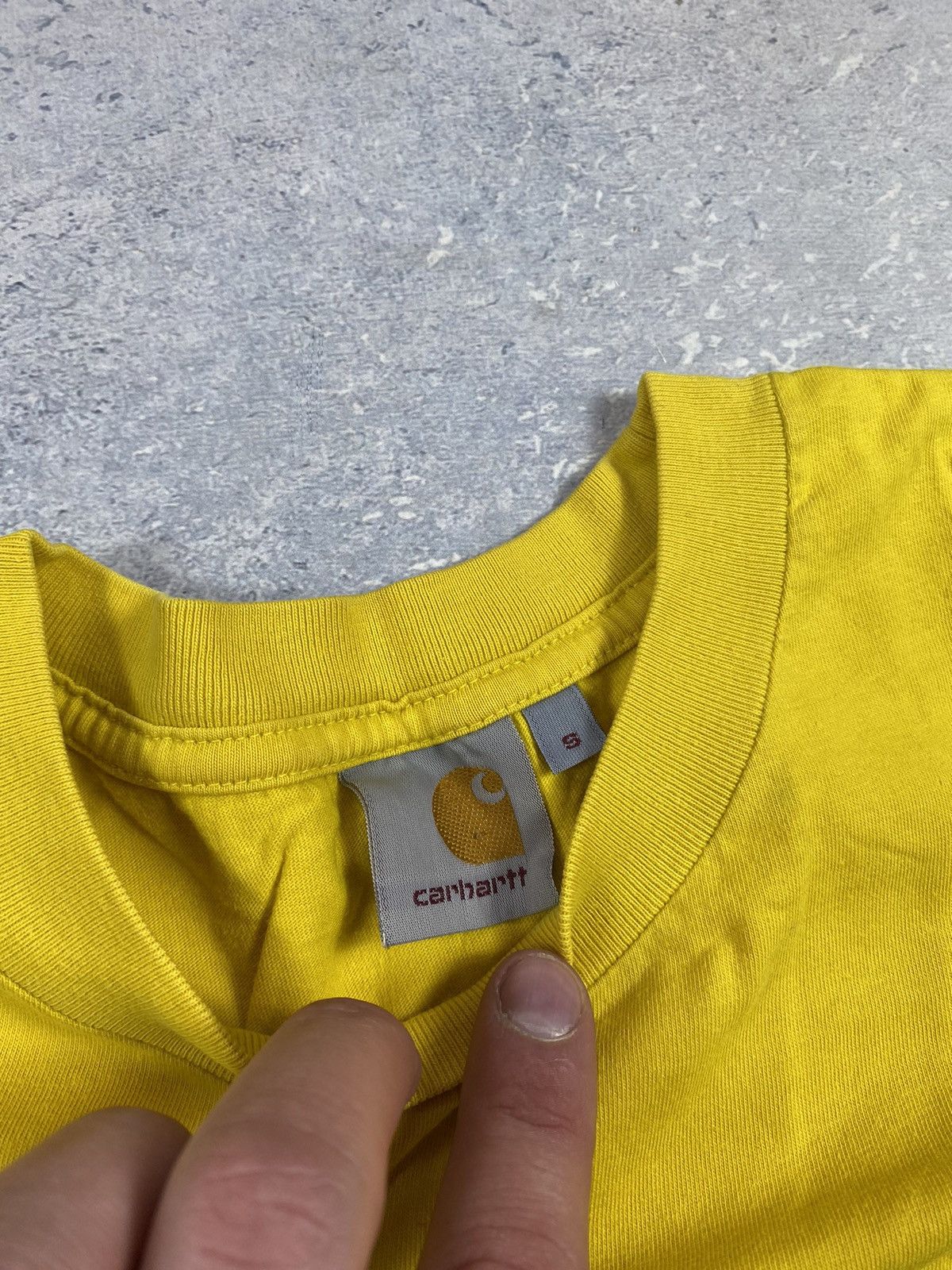 Carhartt × Carhartt Wip Vintage Carhartt Men’s Yellow T-Shirt with Big Logo small Size US S / EU 44-46 / 1 - 9 Thumbnail