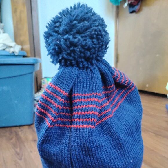 Other Vintage Snowear Striped Wool Pom Winter Beanie Hat Size ONE SIZE - 3 Thumbnail