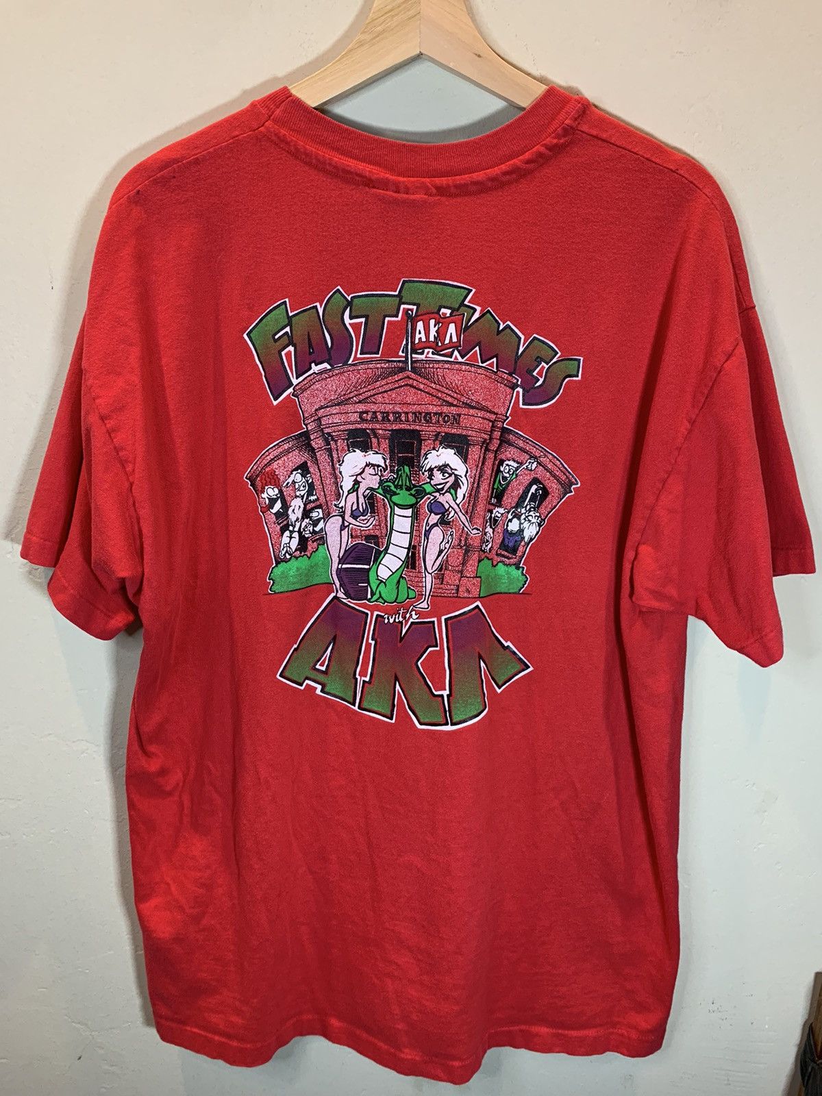 Vintage *RARE* Vintage Fast Times With AKA Alpha Kappa Alpha T-Shirt Size US XL / EU 56 / 4 - 1 Thumbnail