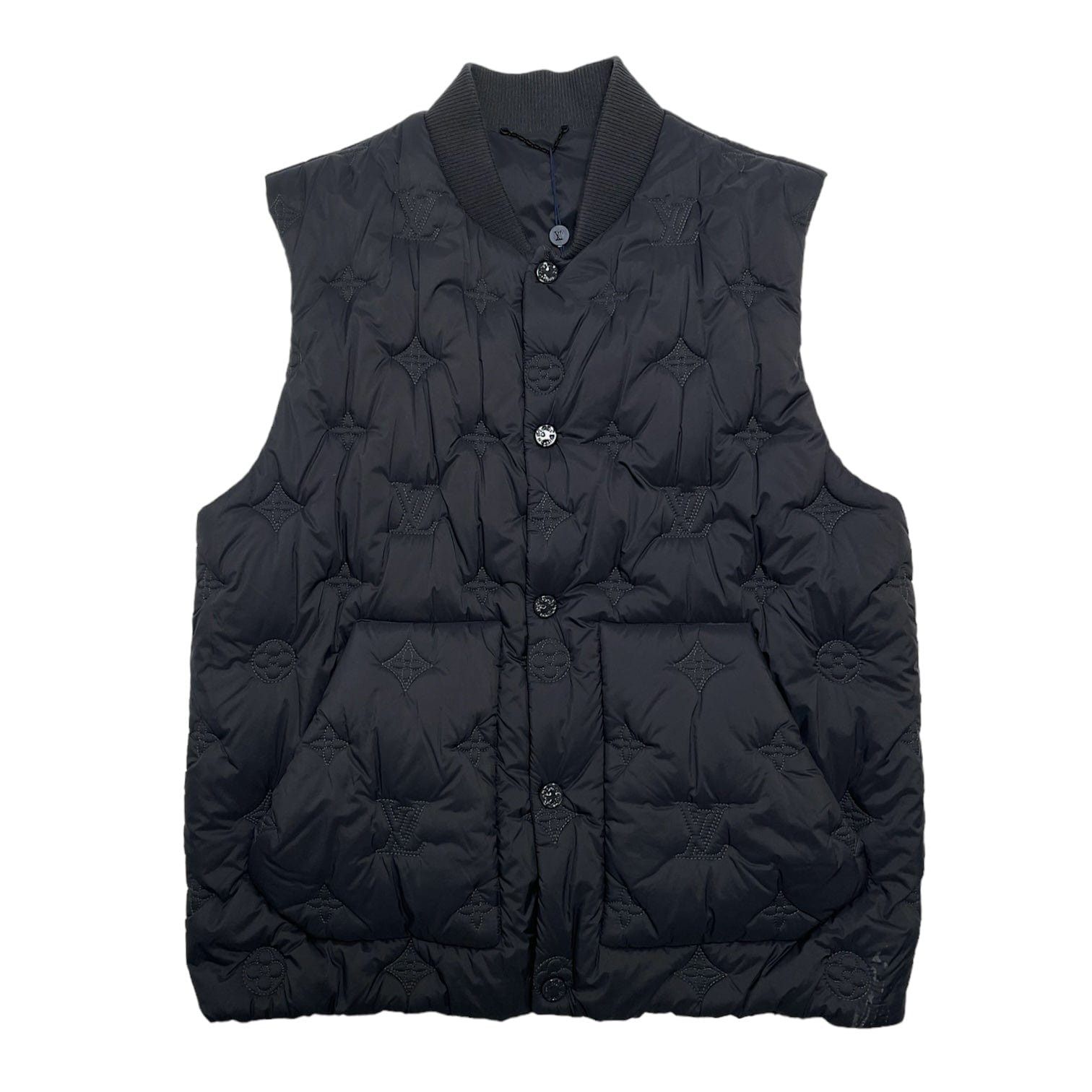 Louis Vuitton Monogram Quilted Vest Grey Size US XL / EU 56 / 4 - 1 Thumbnail