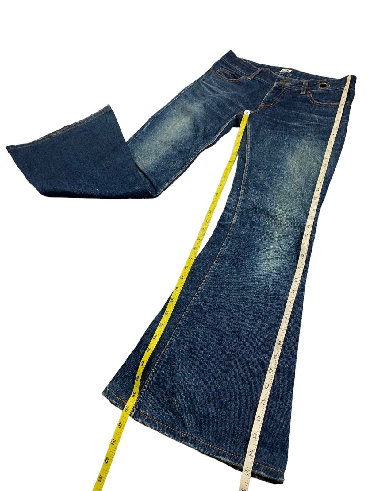 Le Grande Bleu (L.G.B.) L.G.B Mudwash Super Flared Denim Size US 27 - 14 Thumbnail