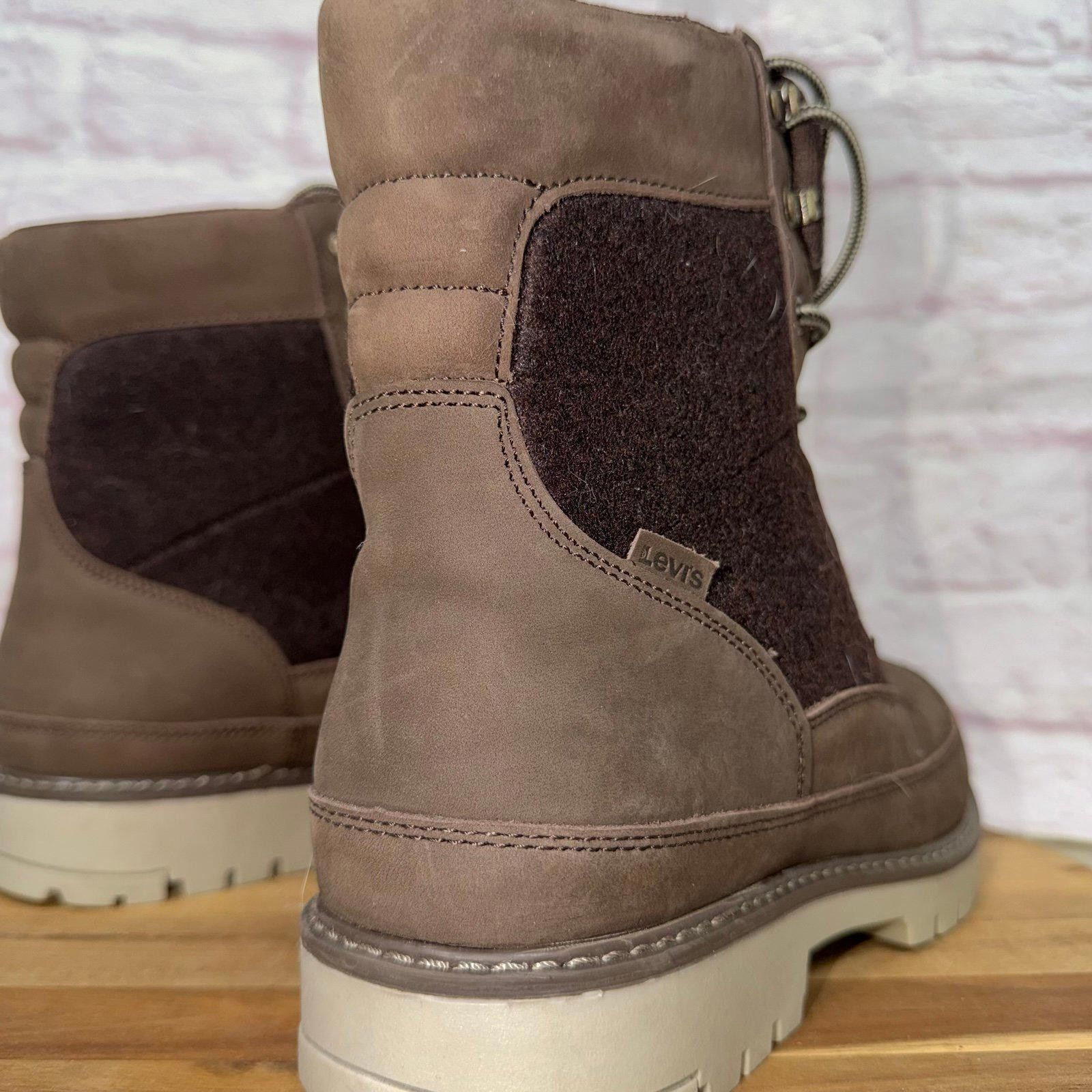Levi's Levi's Men’s Brown Lace-Up Boots Size 10 Size US 10 / EU 43 - 3 Thumbnail