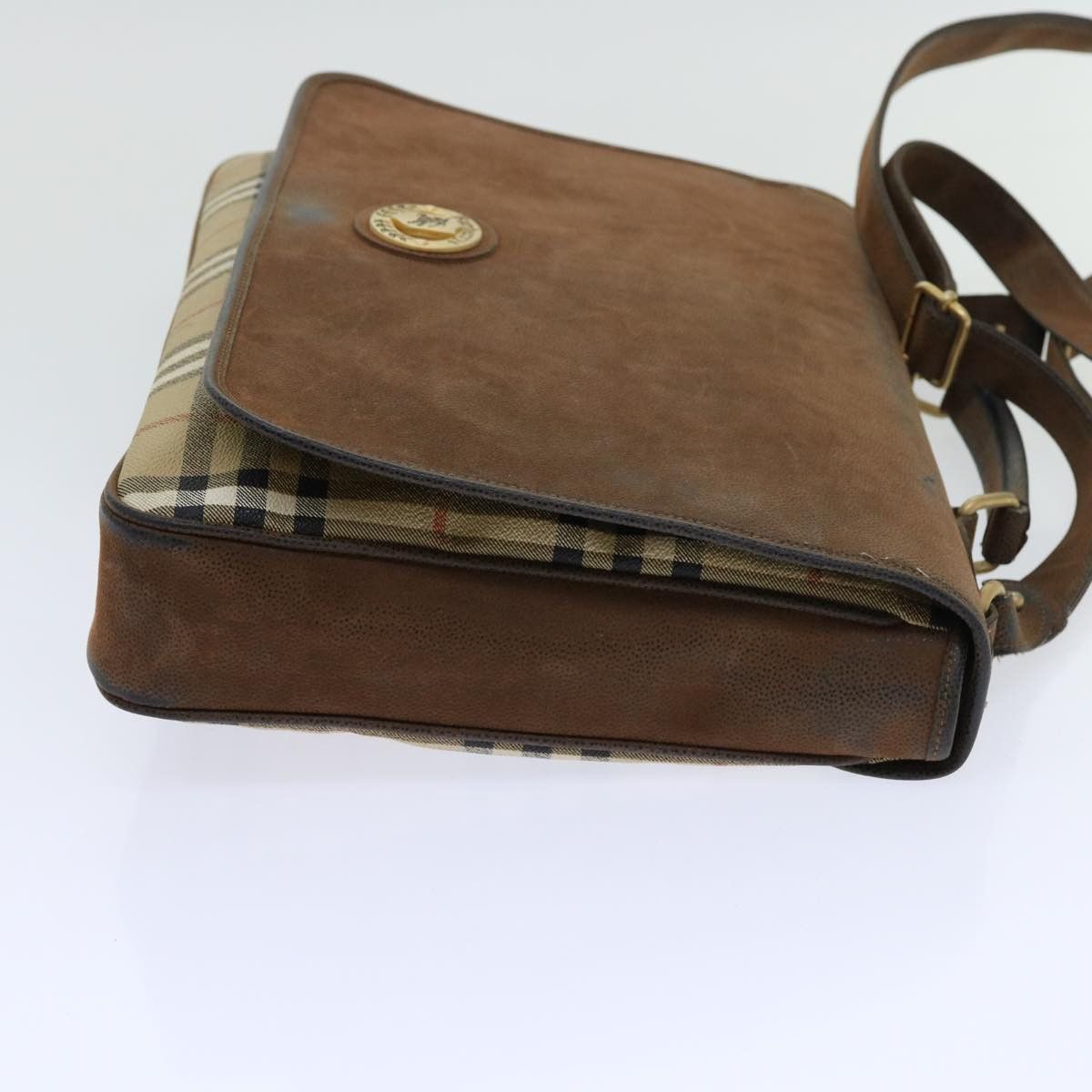 Burberry Burberry Nova Check Business Bag Pvc Leather Beige Size ONE SIZE - 4 Thumbnail