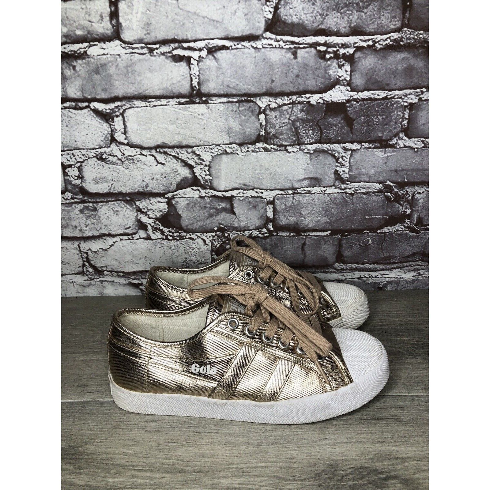 Gola Gola Coaster CLA029 Metallic Rose Gold Textile Casual Lace S Size US 6 / IT 36 - 12 Thumbnail