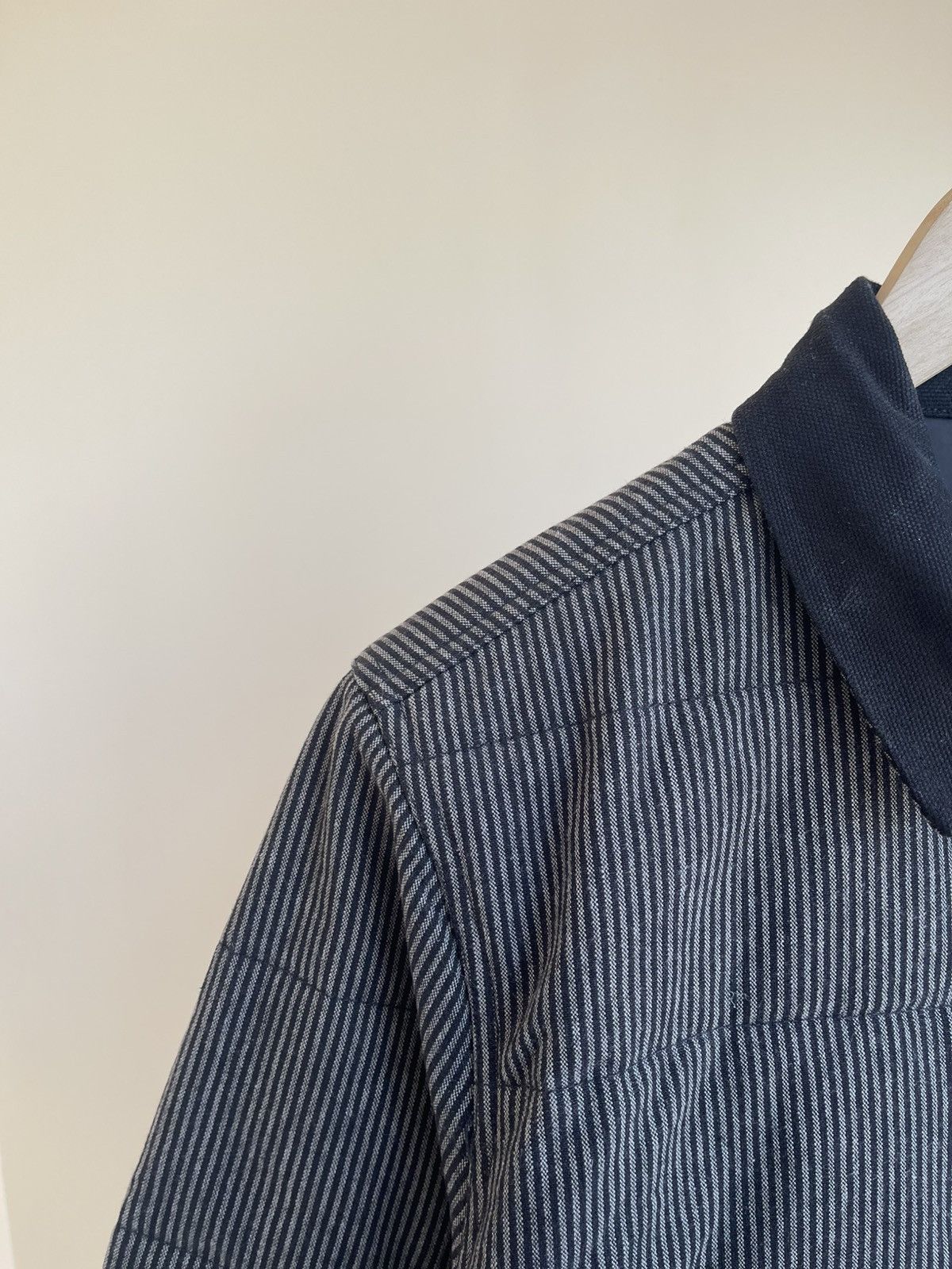Brixton Brixton Cass Canvas Collar Striped Quilted Jacket Black Grey Size US M / EU 48-50 / 2 - 16 Thumbnail