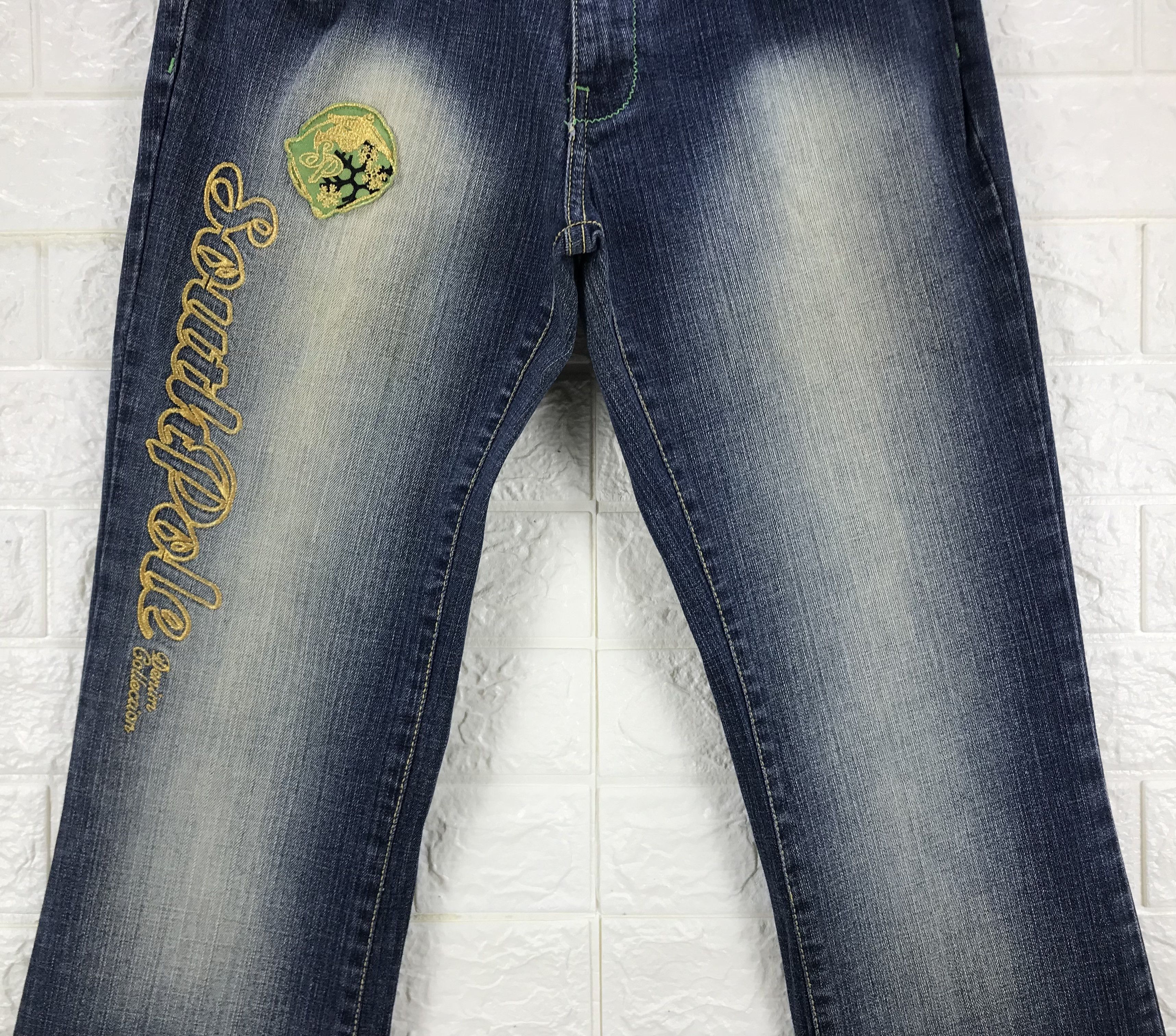 Southpole Vintage Southpole Embroidered Flare Jeans Size 30" / US 8 / IT 44 - 3 Thumbnail