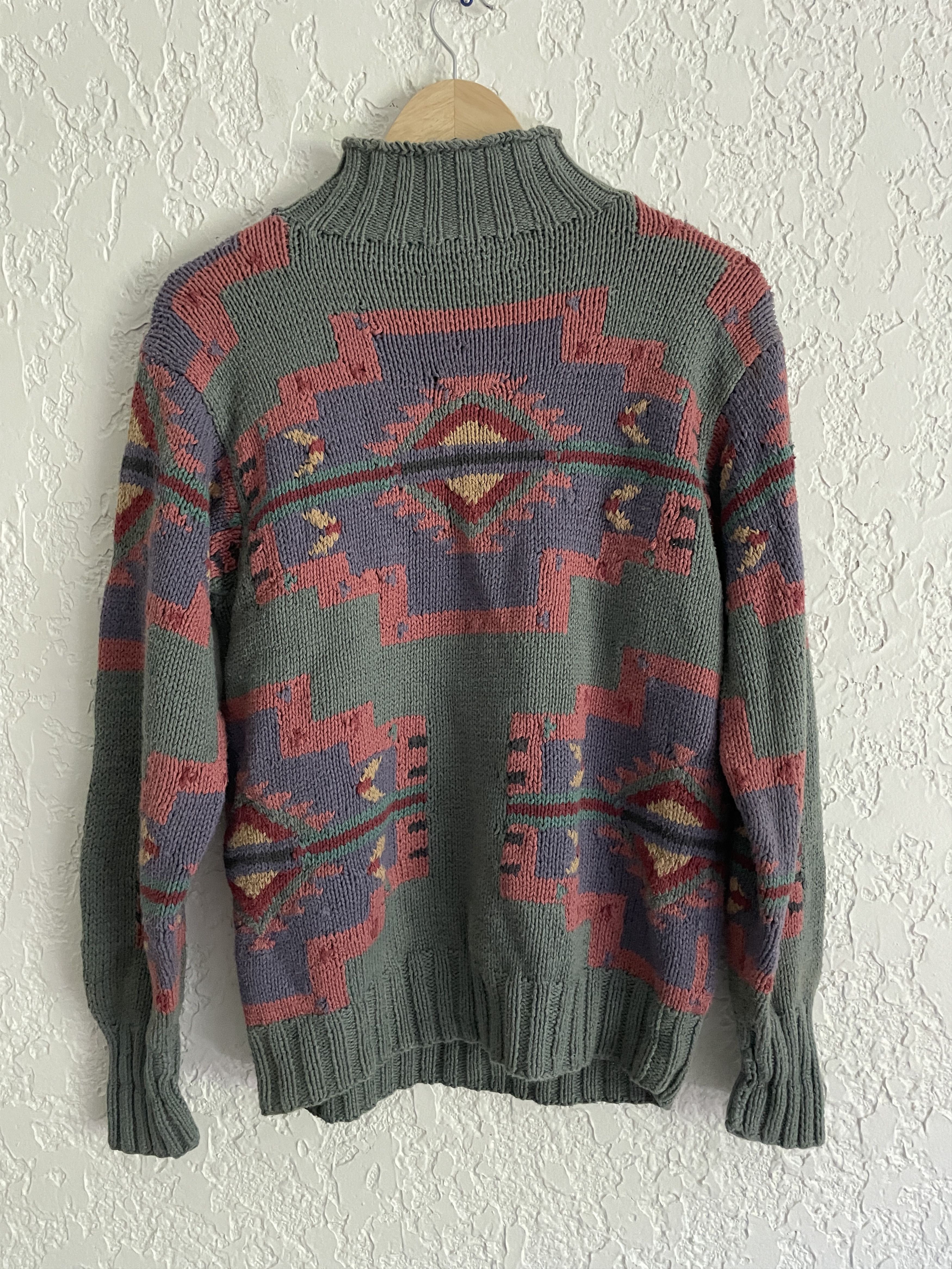 Polo Ralph Lauren 🔥 Ralph Lauren Country® RARE 90s Hand-Knit Western Sweater Size US S / EU 44-46 / 1 - 6 Thumbnail