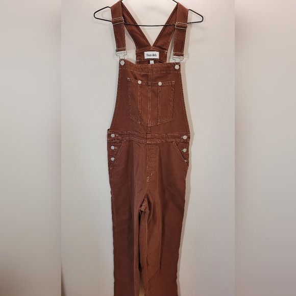 Aritzia Aritzia Sun-deh Brown Dungarees Overalls - Size S Size 28" / US 6 / IT 42 - 1 Thumbnail