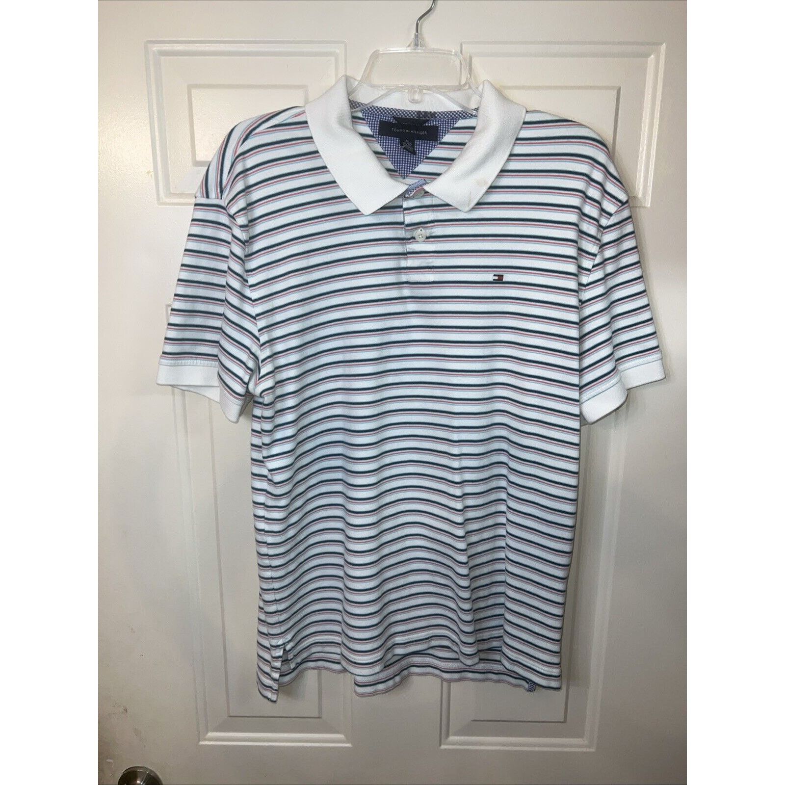 Tommy Hilfiger Tommy Hilfiger Men's Shirt Striped White Blue Red Size XL Size US XL / EU 56 / 4 - 5 Thumbnail