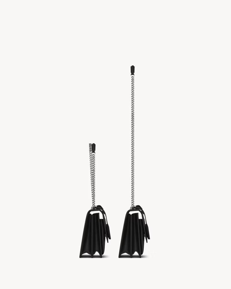 Saint Laurent Paris o1tp1o0125 Size: OS/Large Sunset Bag in Black Size ONE SIZE - 4 Thumbnail