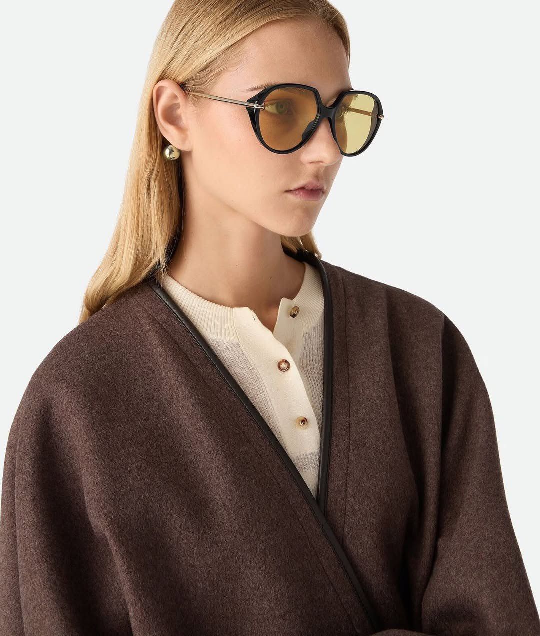 Bottega Veneta Bottega Veneta BV1436S 001 Sunglasses Black Square Frame Size ONE SIZE - 3 Thumbnail
