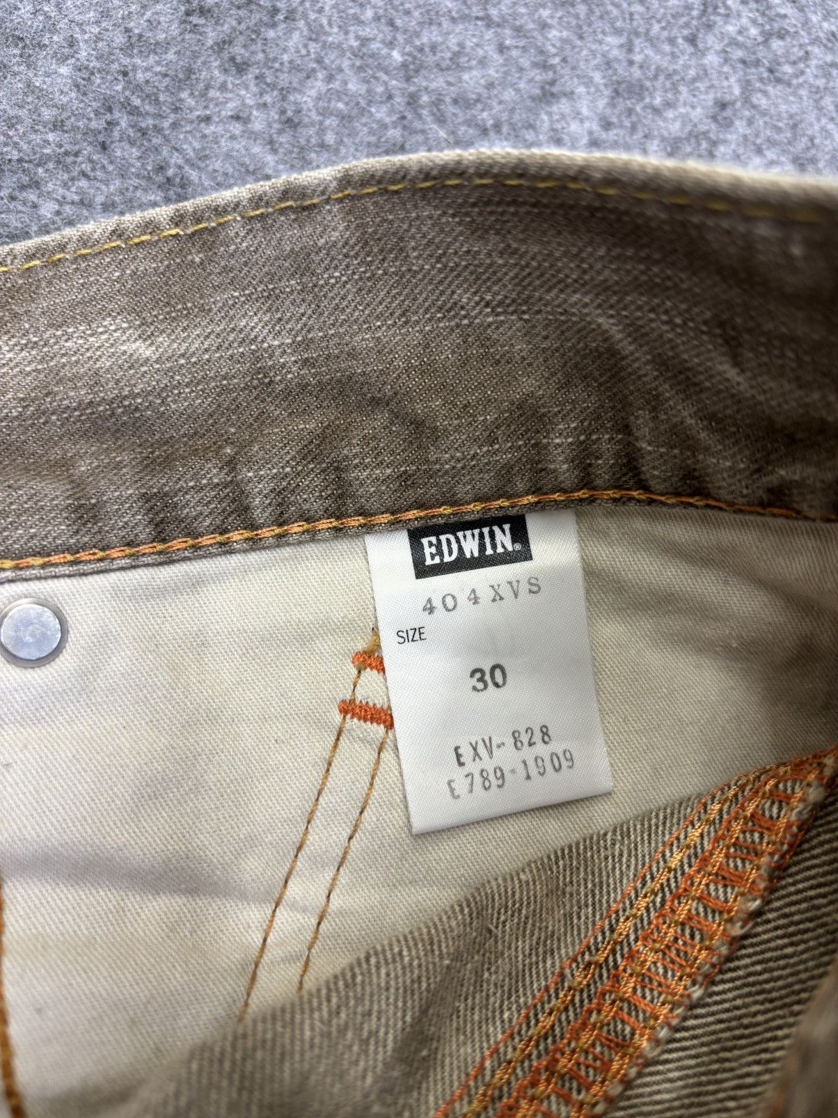 Edwin 90s Style💥Wide Edwin XVS Faded Brown Denim F762 Size US 32 / EU 48 - 19 Thumbnail