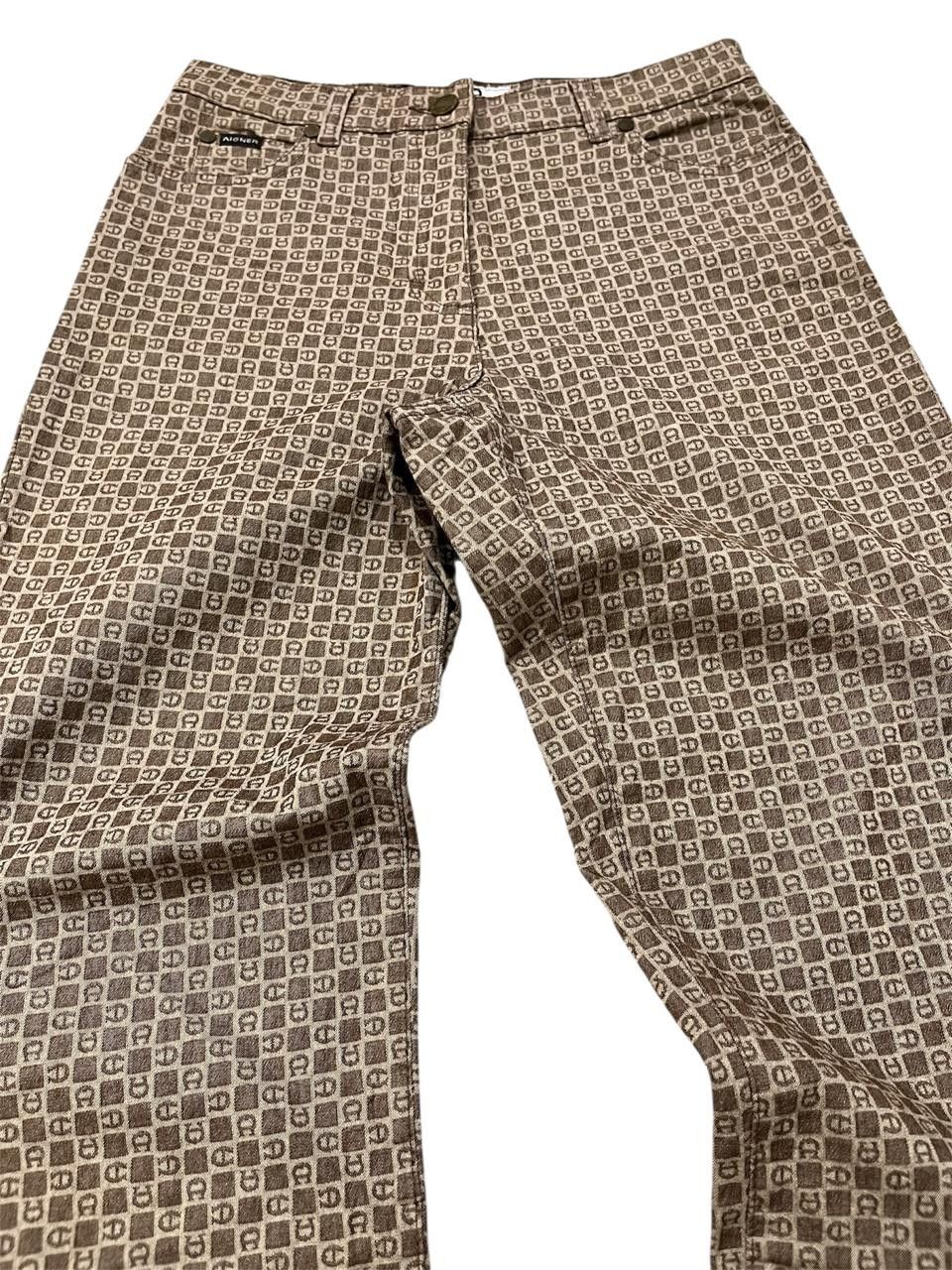 Aigner Vintage Aigner Monogram Pants Size 27" / US 4 / IT 40 - 3 Thumbnail