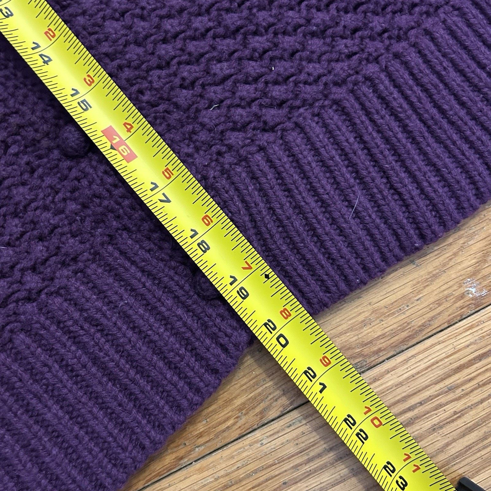 L.L. Bean Wool Angora Rabbit Hair Purple Loose Knit Cardigan Sweater Size L / US 10 / IT 46 - 6 Thumbnail