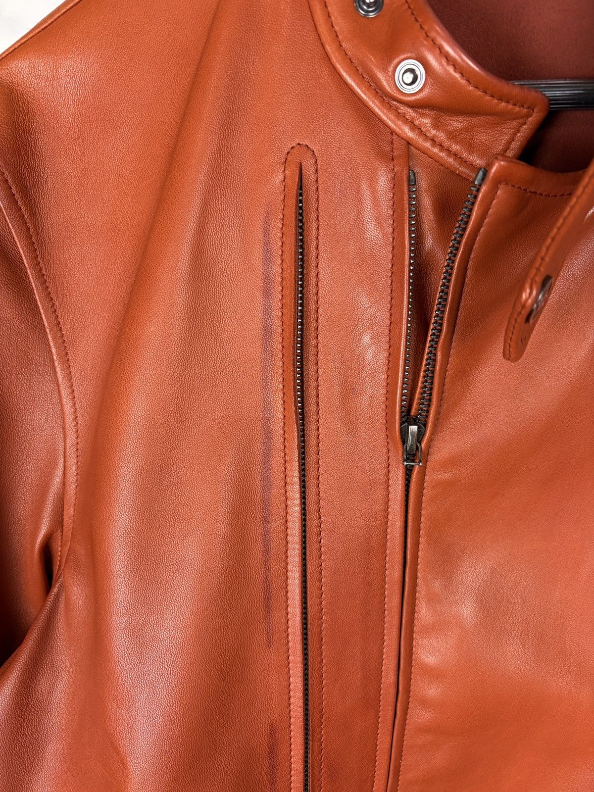Gucci Gucci Tom Ford Double Zip Rider Leather Jacket Orange Size US M / EU 48-50 / 2 - 6 Thumbnail