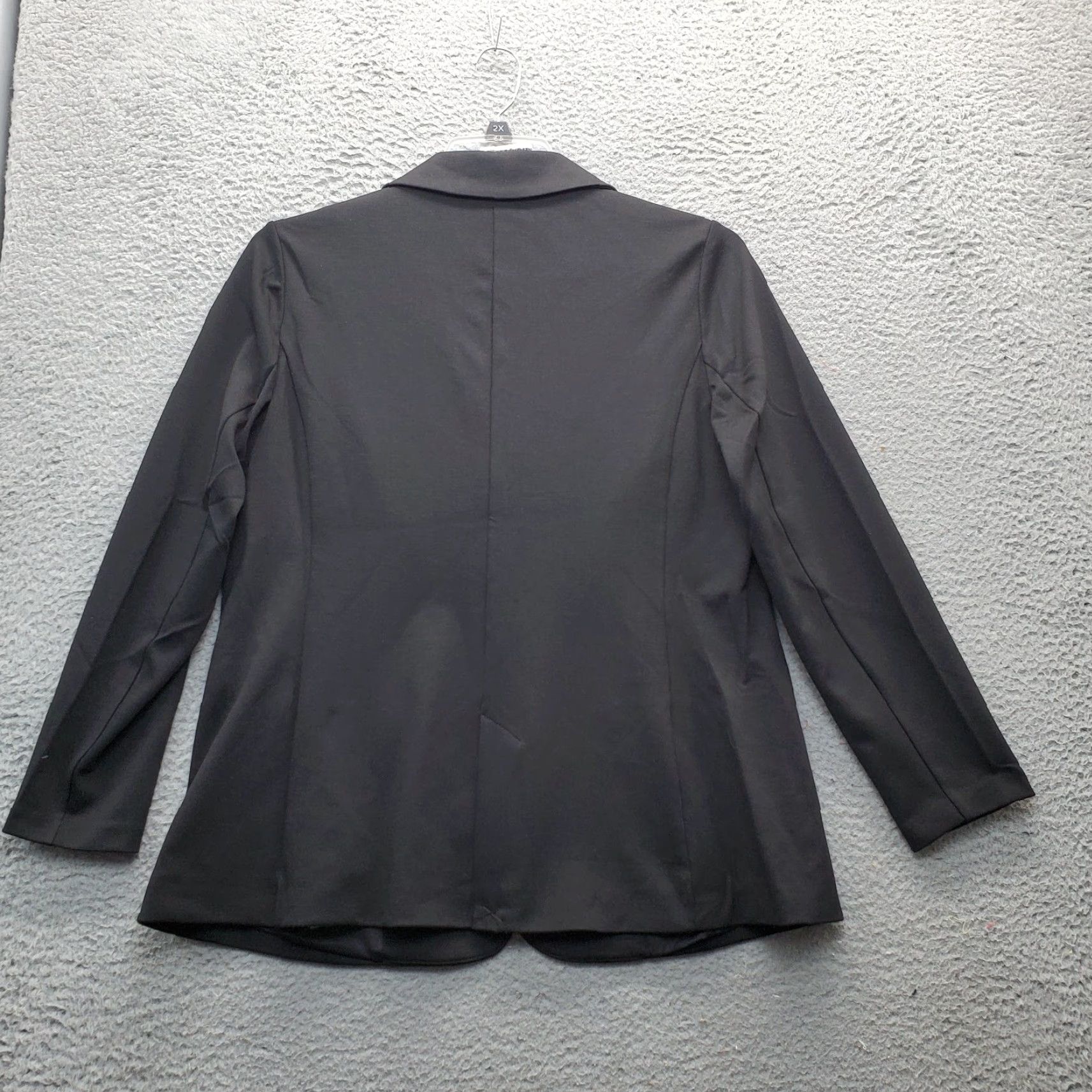Vintage Diane Gilman Blazer Jacket Womens M Black Single Breasted Peak Lapel - DG2 Shirt Blazer Womens M Black Plaid Casual Size M / US 6-8 / IT 42-44 - 2 Thumbnail
